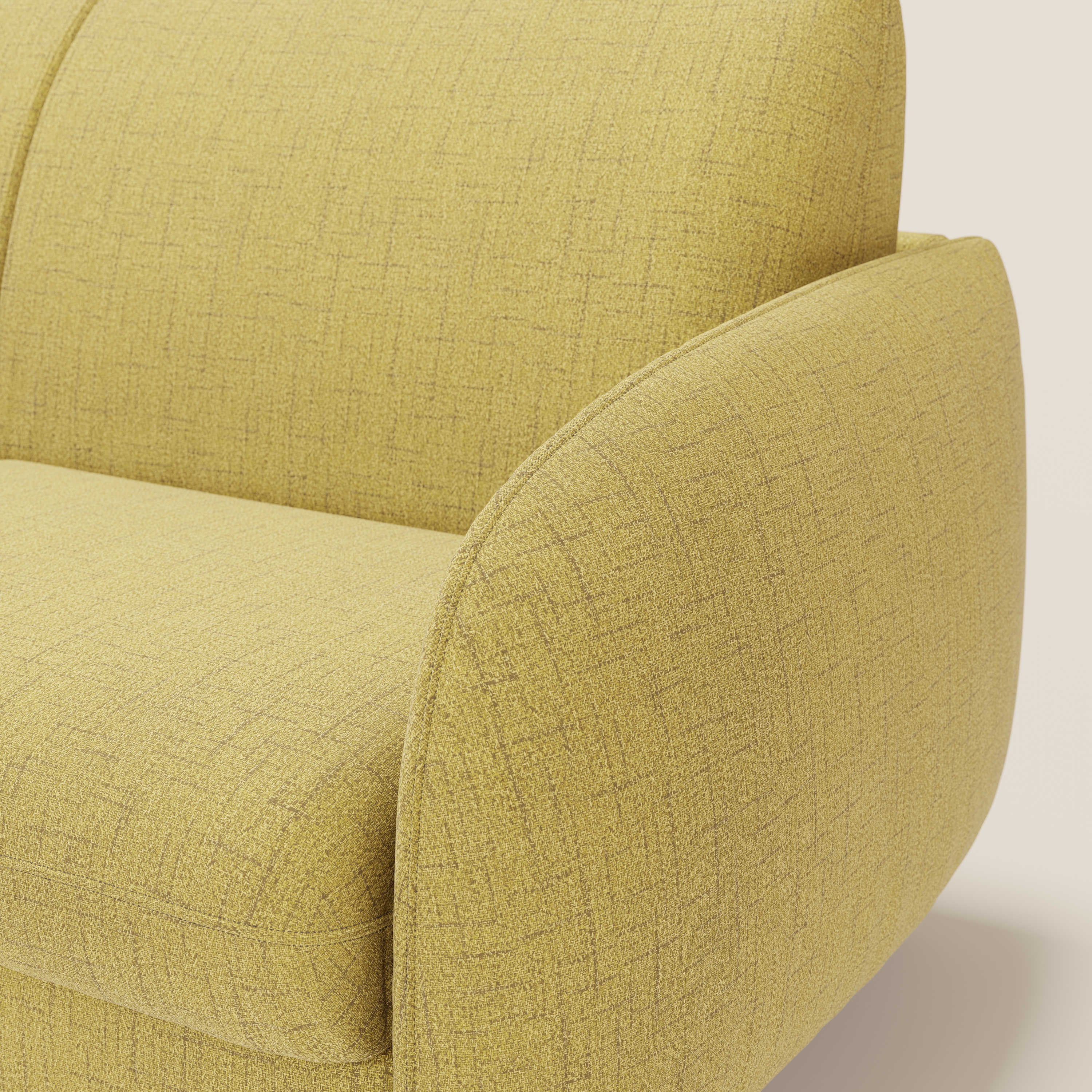 Ninfea divano letto Design Morbido con Piedini alti in Metallo e Materasso H18 cm in tessuto impermeabile T03 - divani.store