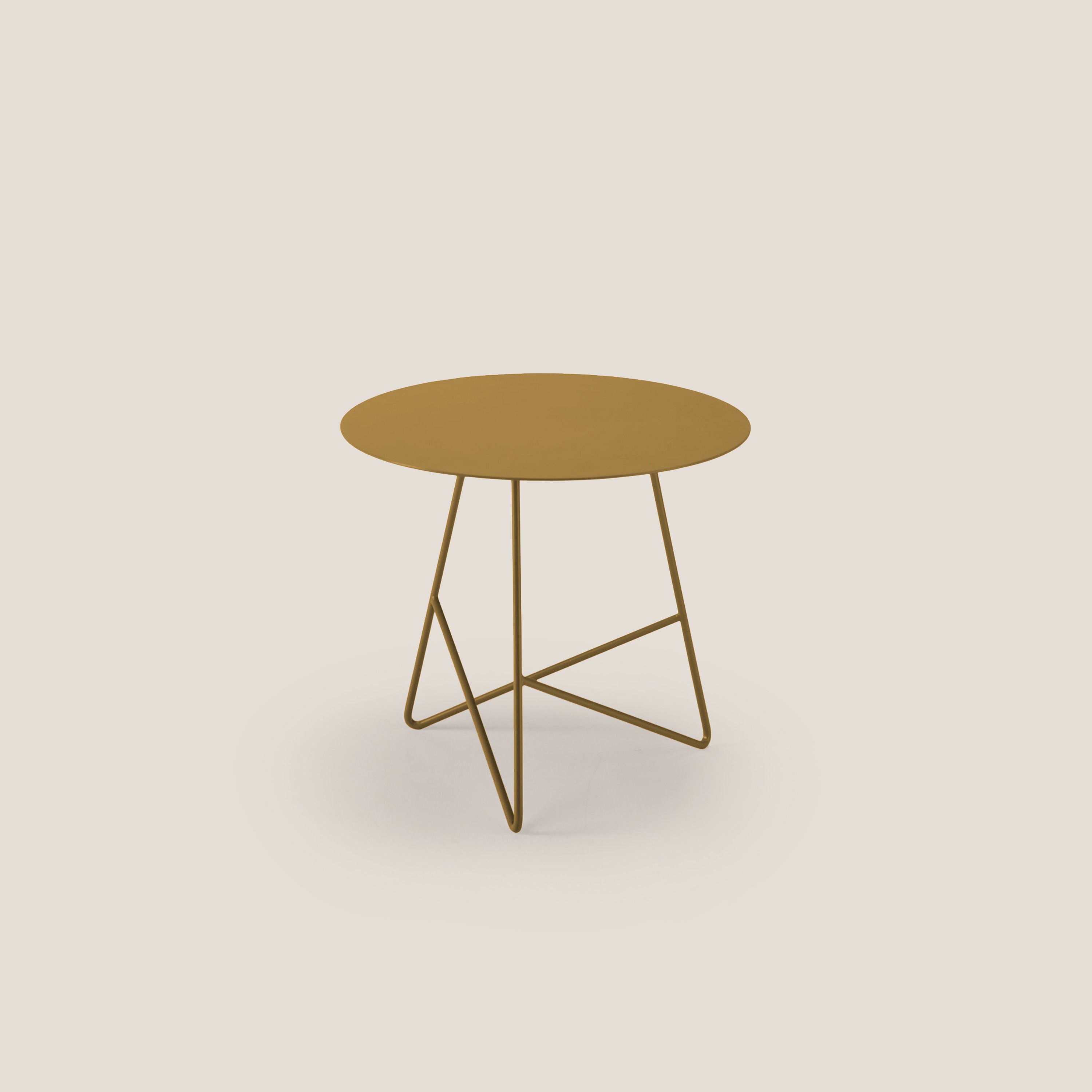 Ermione tavolino rotondo da salotto in metallo h44 - divani.store