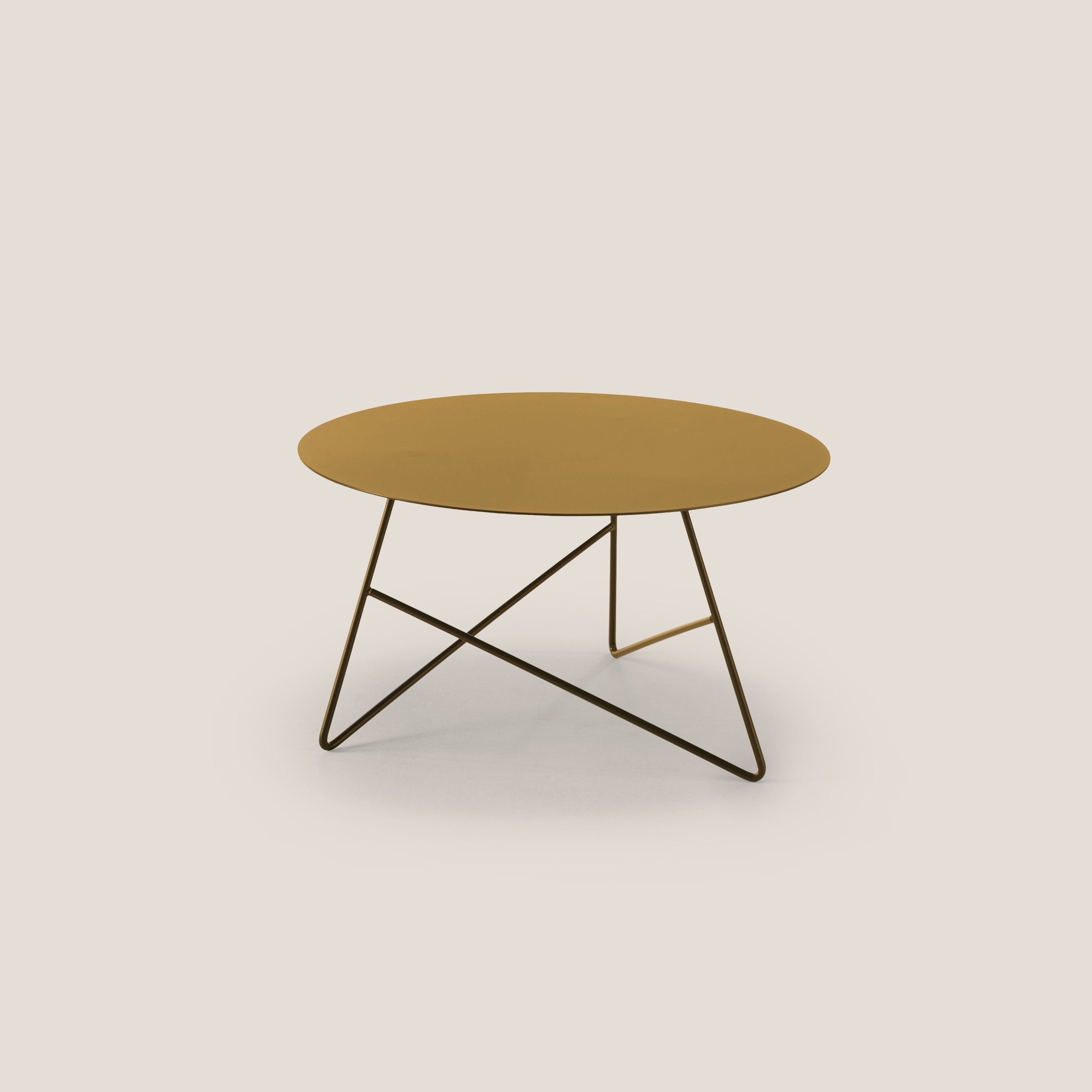 Ermione tavolino rotondo da salotto in metallo h35 - divani.store