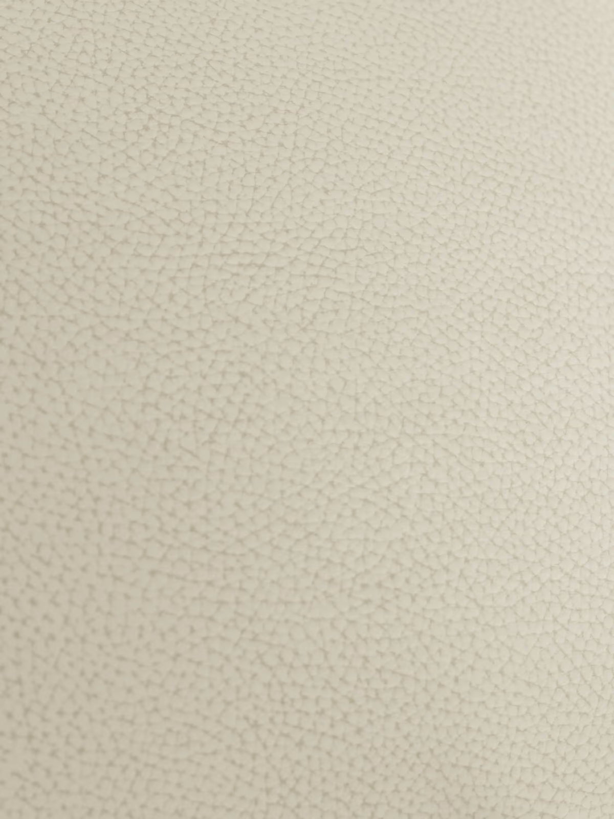 Primo piano di una superficie bianco sporco dalla trama ruvida che presenta un delicato motivo a ciottoli. L’illuminazione mette in risalto le irregolarità precise e uniformi che suggeriscono che il materiale sia vera pelle, proprio come quella che si trova sul Chester – Divano Chesterfield in vera pelle spessorata a 2 e 3 posti di Divani.Store. La tonalità complessiva è un beige tenue o crema, che evoca l’eleganza e la raffinata maestria artigianale italiana, caratteristiche di un divano Made in Italy.