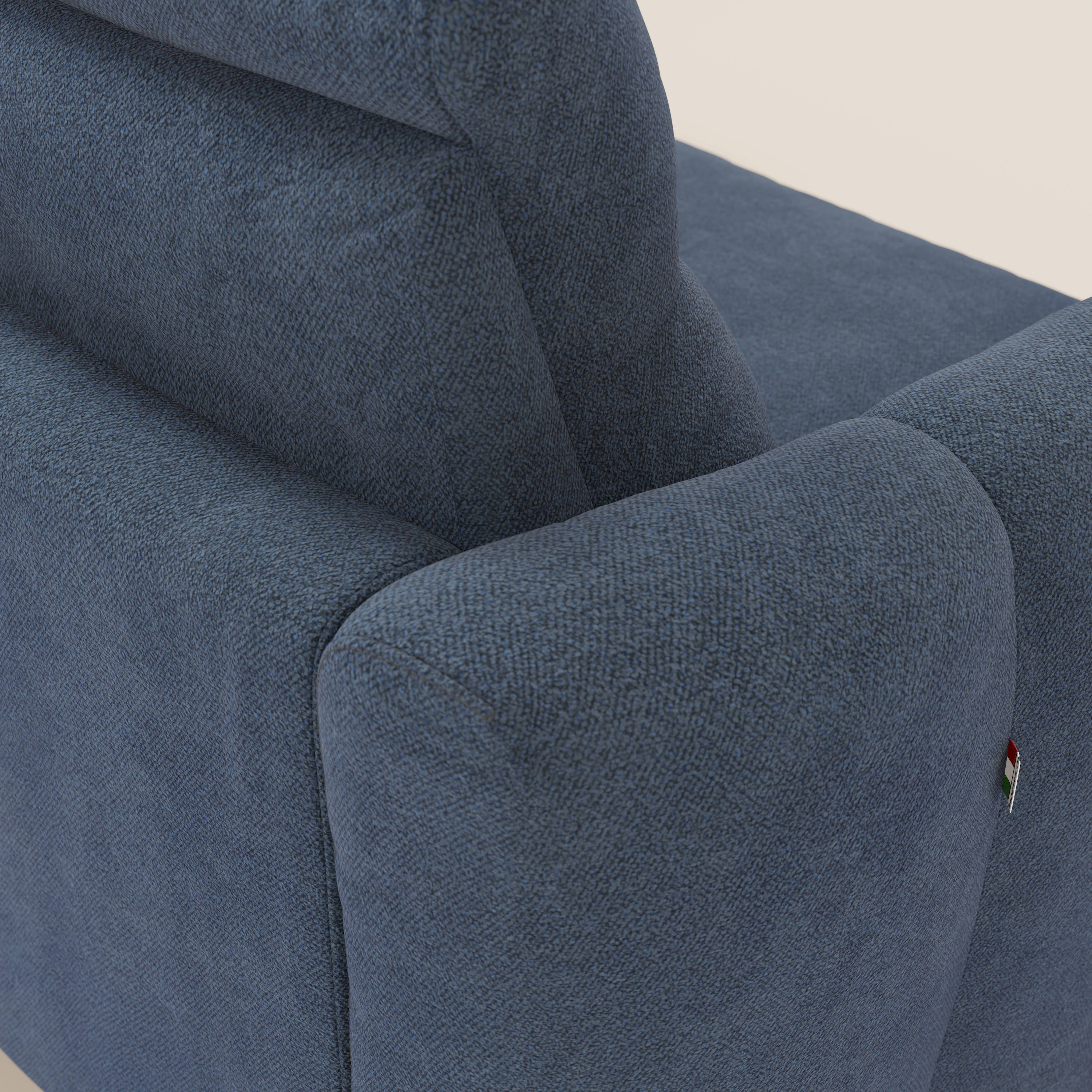 Peonia divano letto angolare con Penisola Contenitore - Materasso H18 cm in Bouclé Impermeabile T07 - divani.store