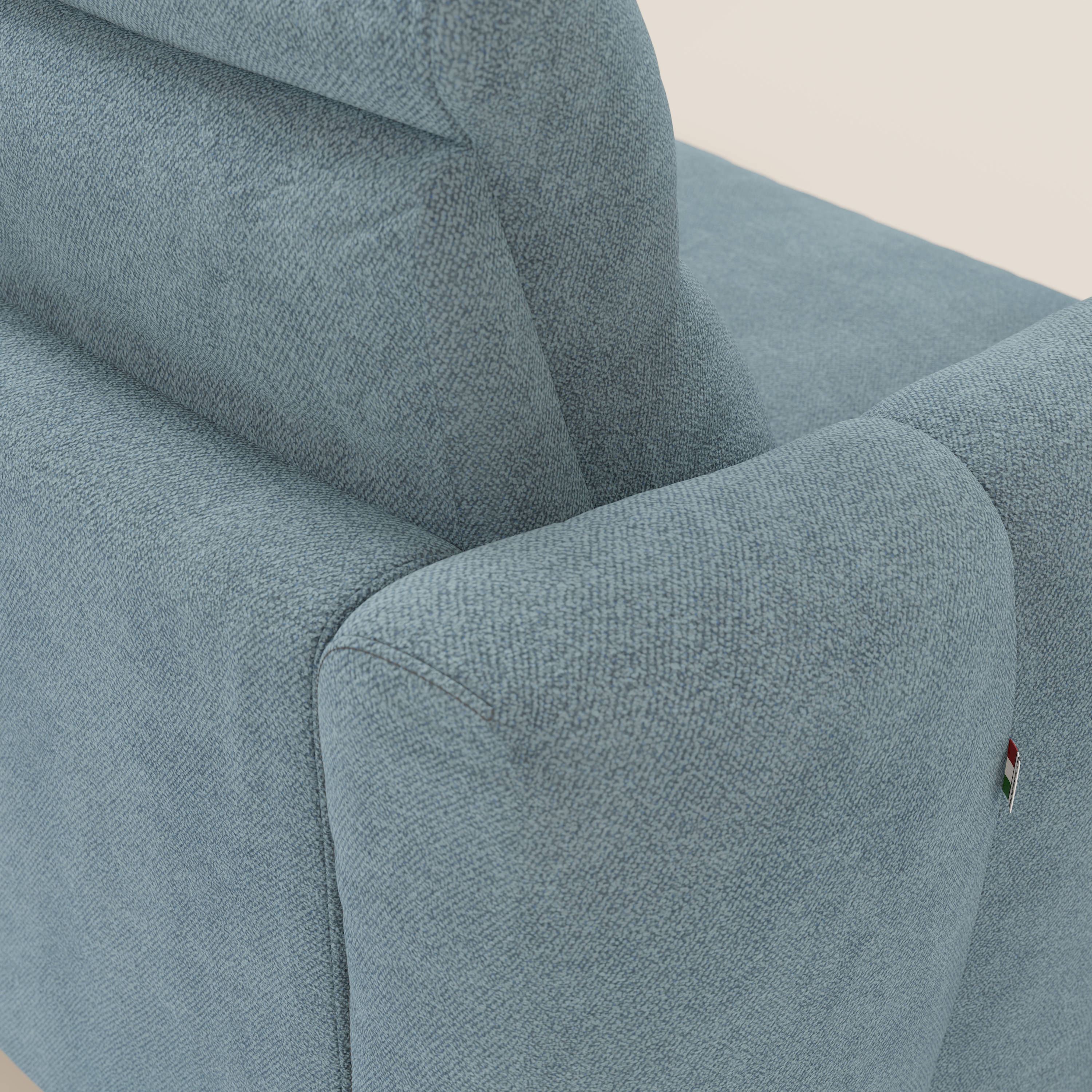 Peonia divano letto angolare con Penisola Contenitore - Materasso H18 cm in Bouclé Impermeabile T07 - divani.store