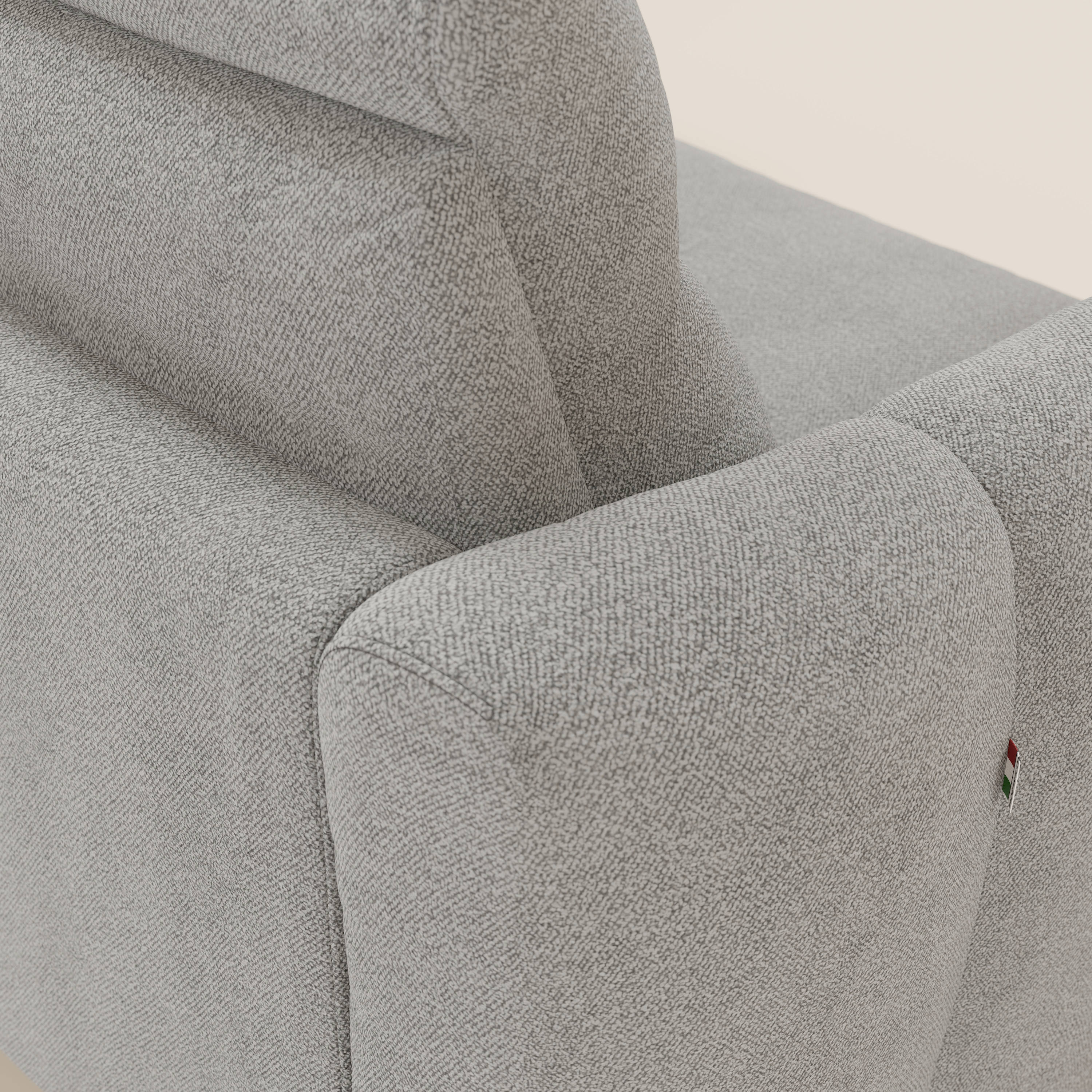 Peonia divano letto angolare con Penisola Contenitore - Materasso H18 cm in Bouclé Impermeabile T07 - divani.store