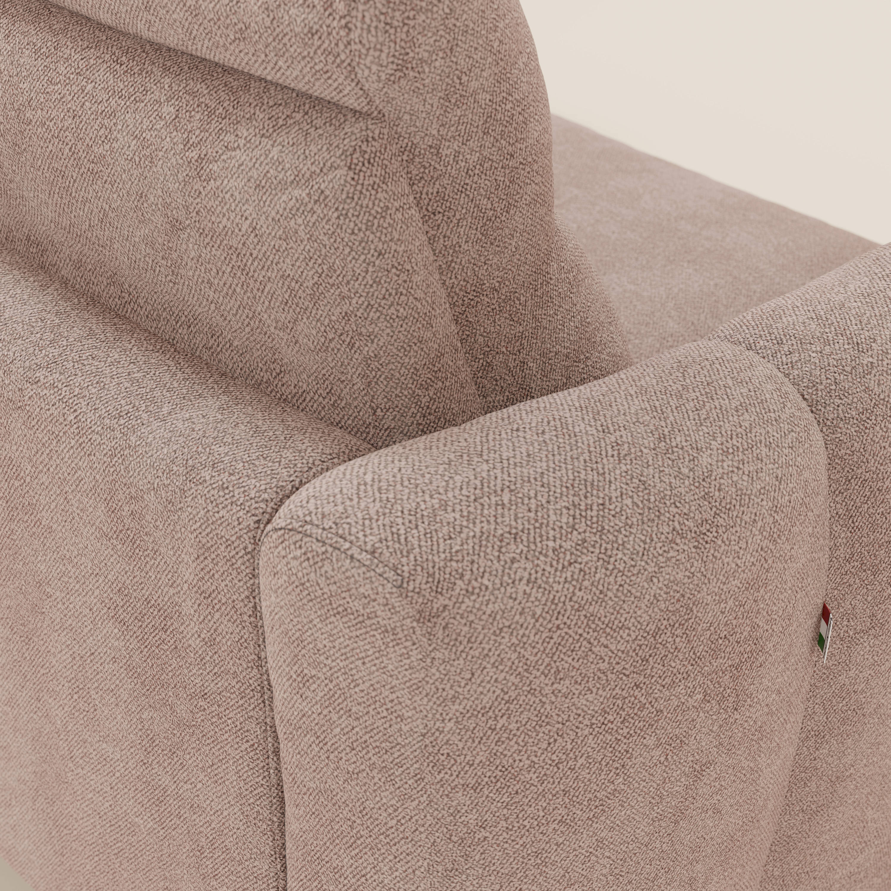 Peonia divano letto angolare con Penisola Contenitore - Materasso H18 cm in Bouclé Impermeabile T07 - divani.store