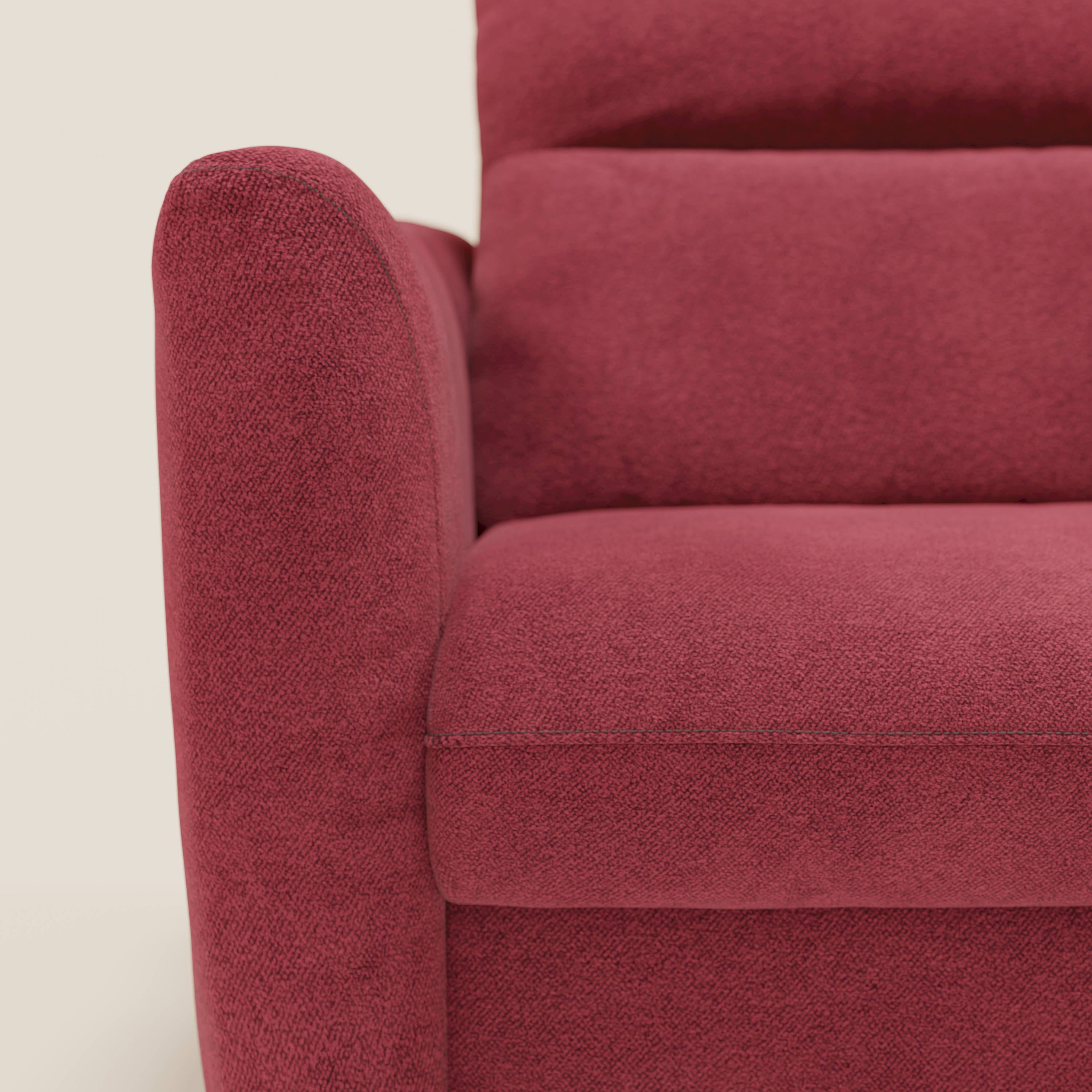 Peonia divano letto angolare con Penisola Contenitore - Materasso H18 cm in Bouclé Impermeabile T07 - divani.store