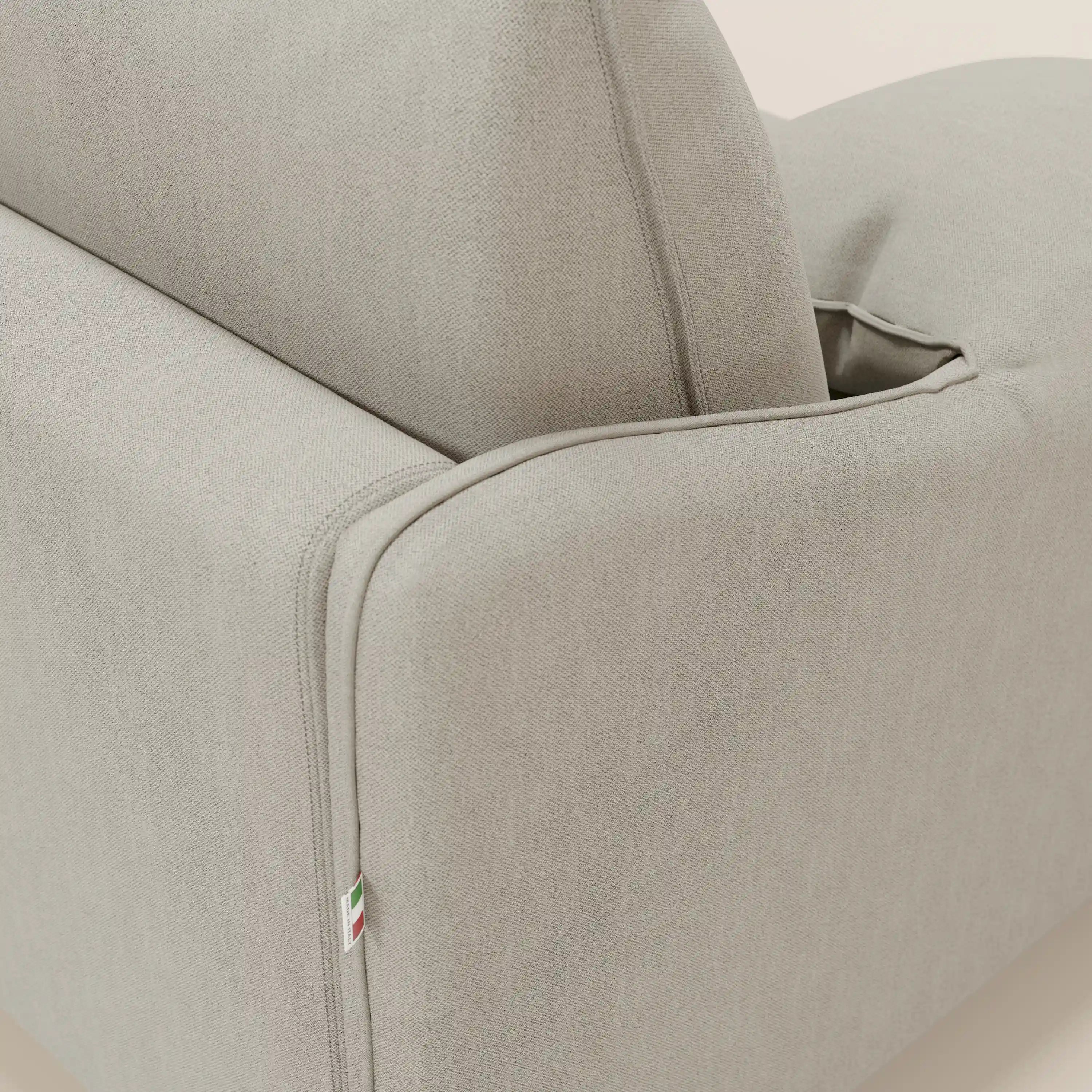 Primula divano letto angolare con materasso H18 cm - penisola contenitore in tessuto smacchiabile T05 - divani.store