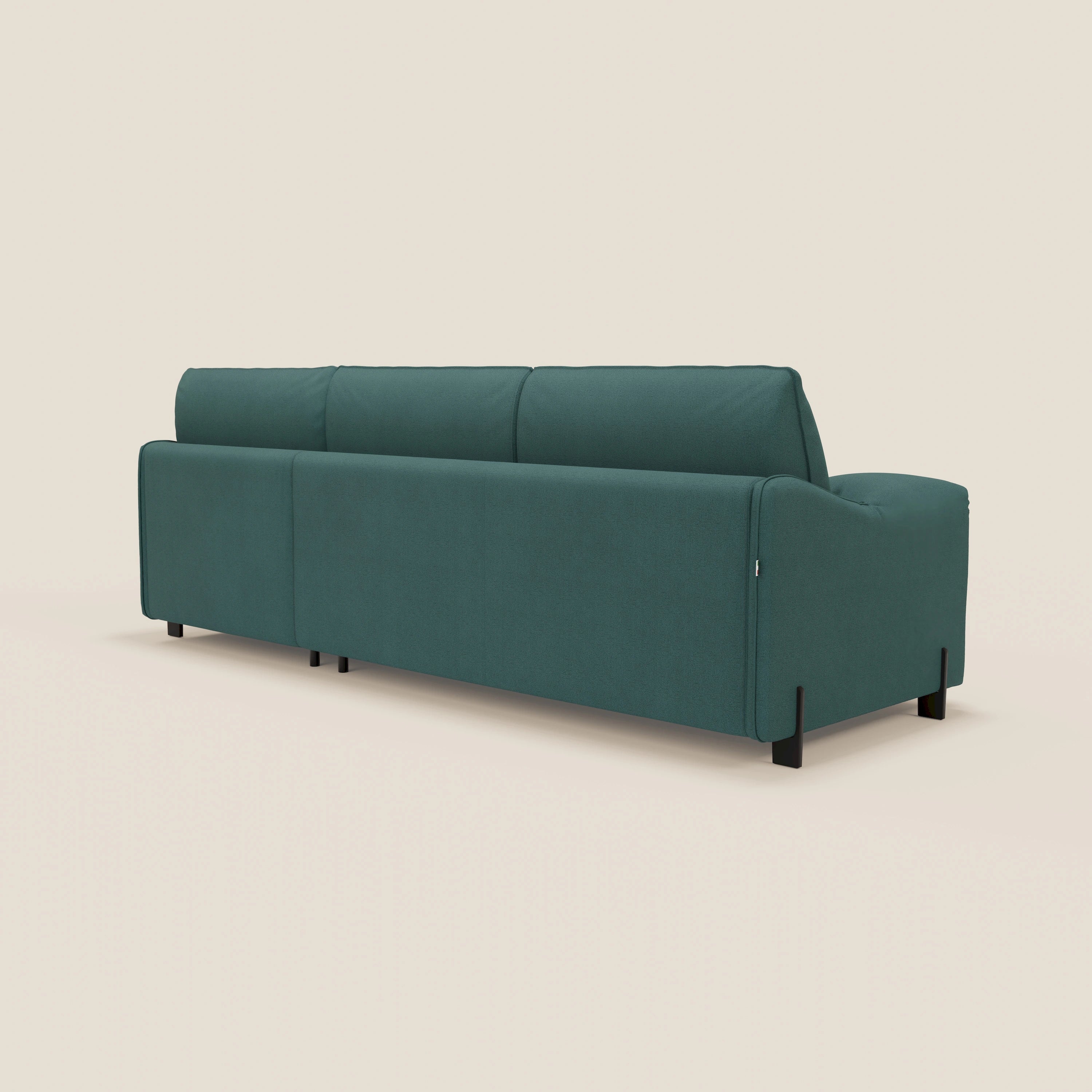 Primula divano letto angolare con materasso H18 cm - penisola contenitore in tessuto smacchiabile T05 - divani.store