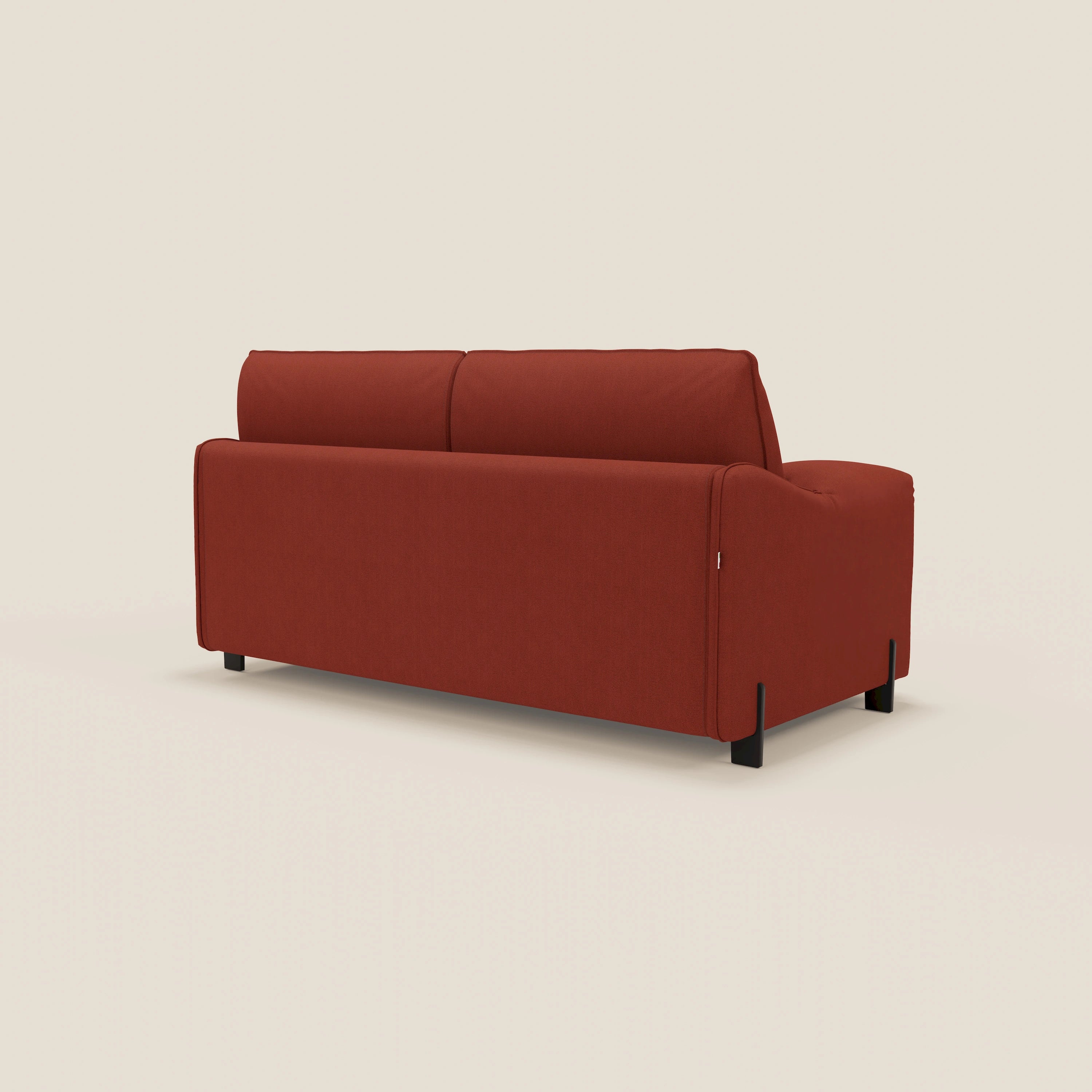 Primula divano letto con materasso alto 18 cm - braccioli mobili e tessuto smacchiabile T05 - divani.store