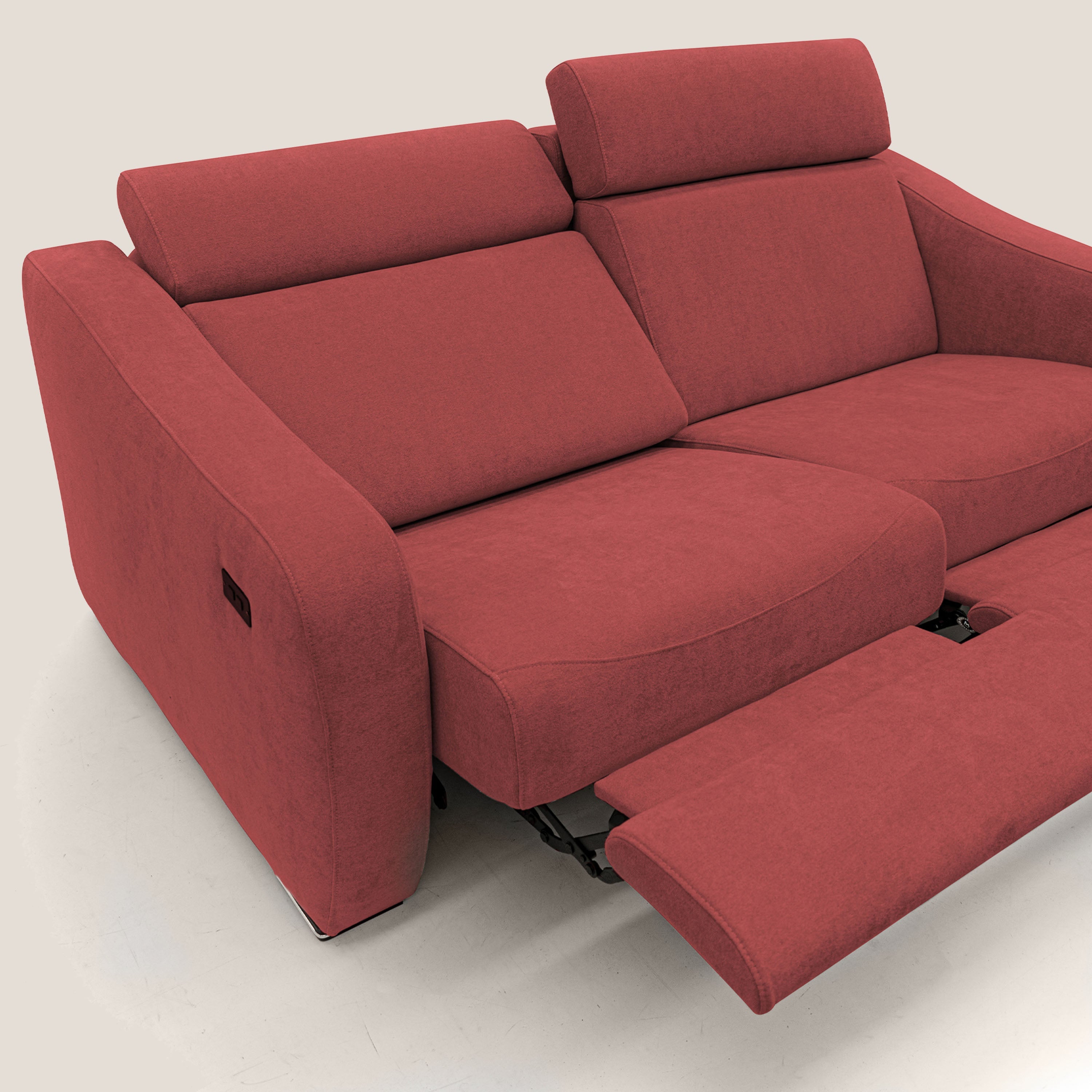 Gummy Divano con meccanismo relax elettrico rosso - divani.store