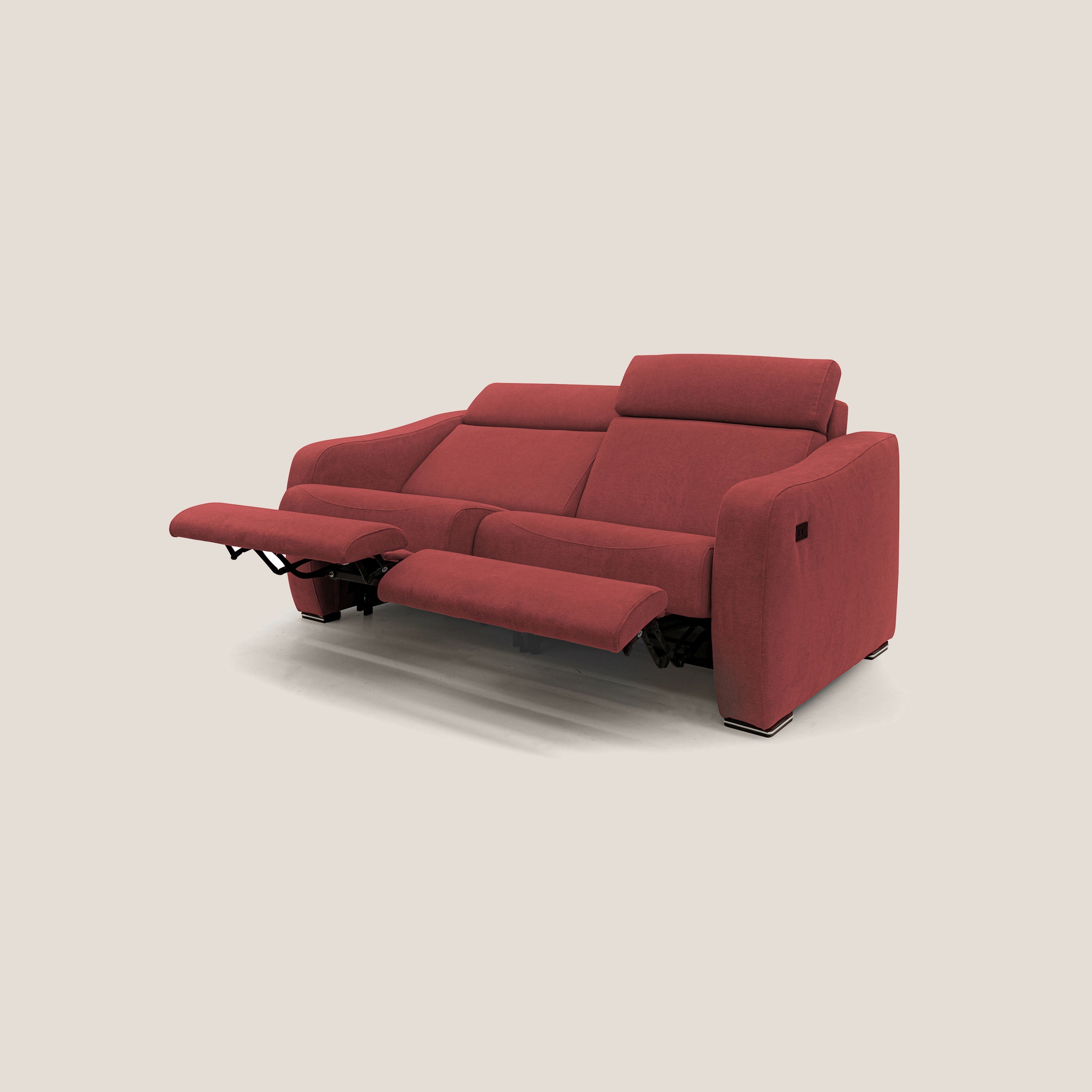 Gummy Divano con meccanismo relax elettrico rosso - divani.store