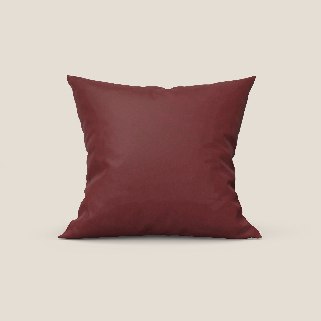 Rotterdam cuscino disponibile in diversi colori realizzato in microfibra effetto velluto raso impermeabile T09 rosso - divani.store