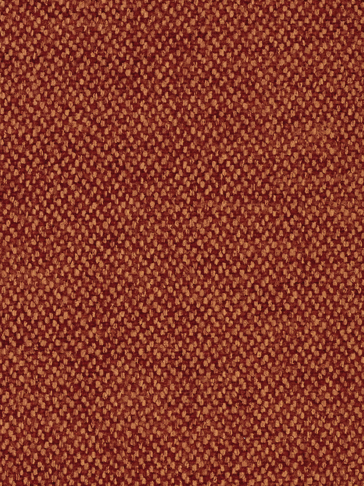 Primo piano del divano letto angolare con penisola contenitore Evans di Divani.Store, che mette in risalto il suo fitto motivo di piccoli puntini rotondi di colore rosso-arancio su uno sfondo rosso leggermente più scuro. Il tessuto smacchiabile T23 presenta un'elegante trama a macchioline che ricopre l'intera superficie visibile: ideale per valorizzare qualsiasi configurazione versatile di sedute o soluzione con penisola contenitore, conferendo un tocco di design moderno e praticità.