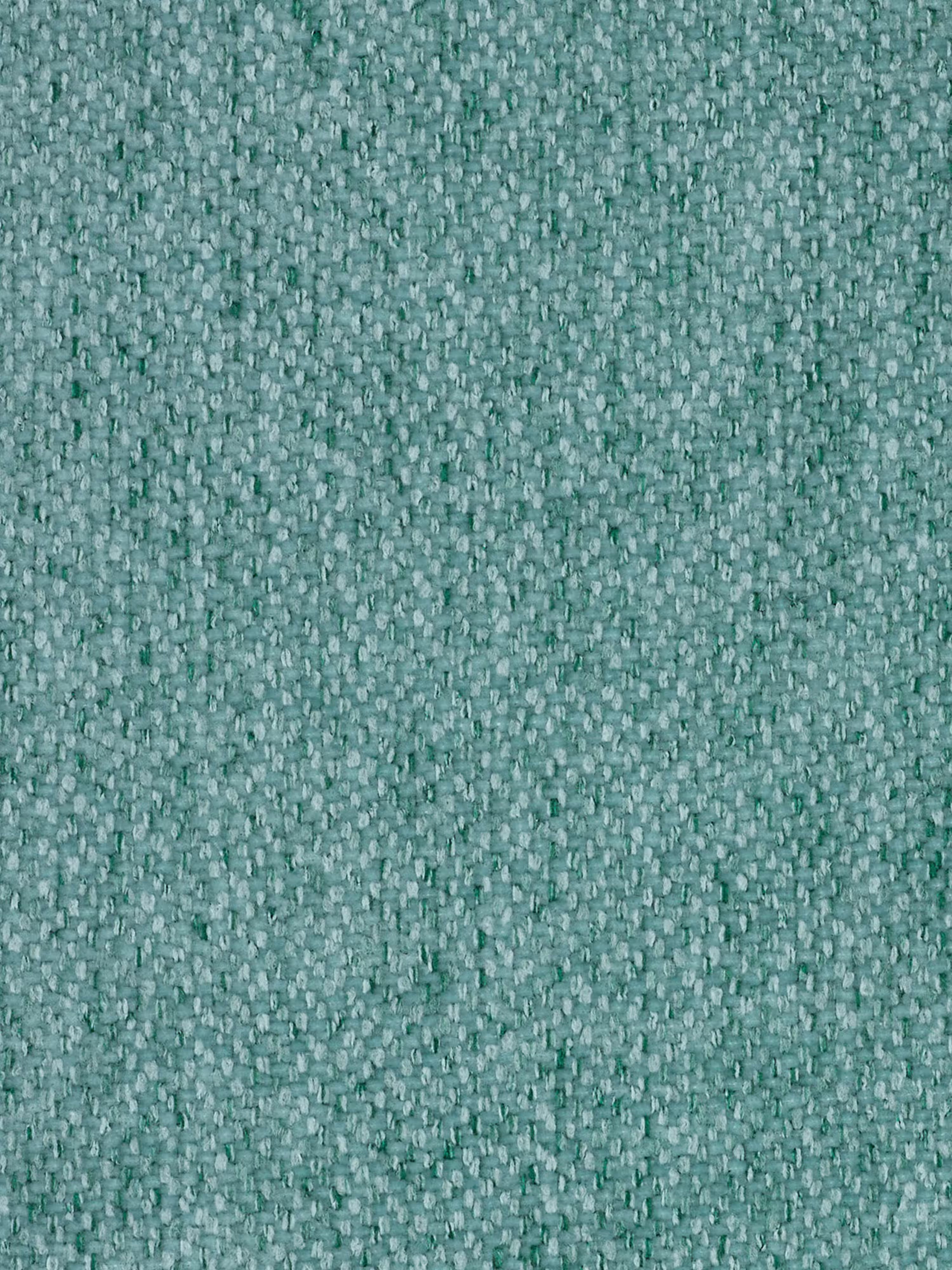 Primo piano del divano letto matrimoniale Sole di Divani.Store, che mette in risalto il suo tessuto T23 smacchiabile: un tessuto a trama fine in colore verde acqua chiaro. I fili, intrecciati in modo fitto, formano un motivo uniforme e delicato con una superficie leggermente ruvida, che conferisce profondità al design scandinavo compatto, mantenendo al contempo una tonalità morbida e omogenea, ideale per imbottiture con rivestimenti rimovibili al 100% e poggiatesta regolabili.