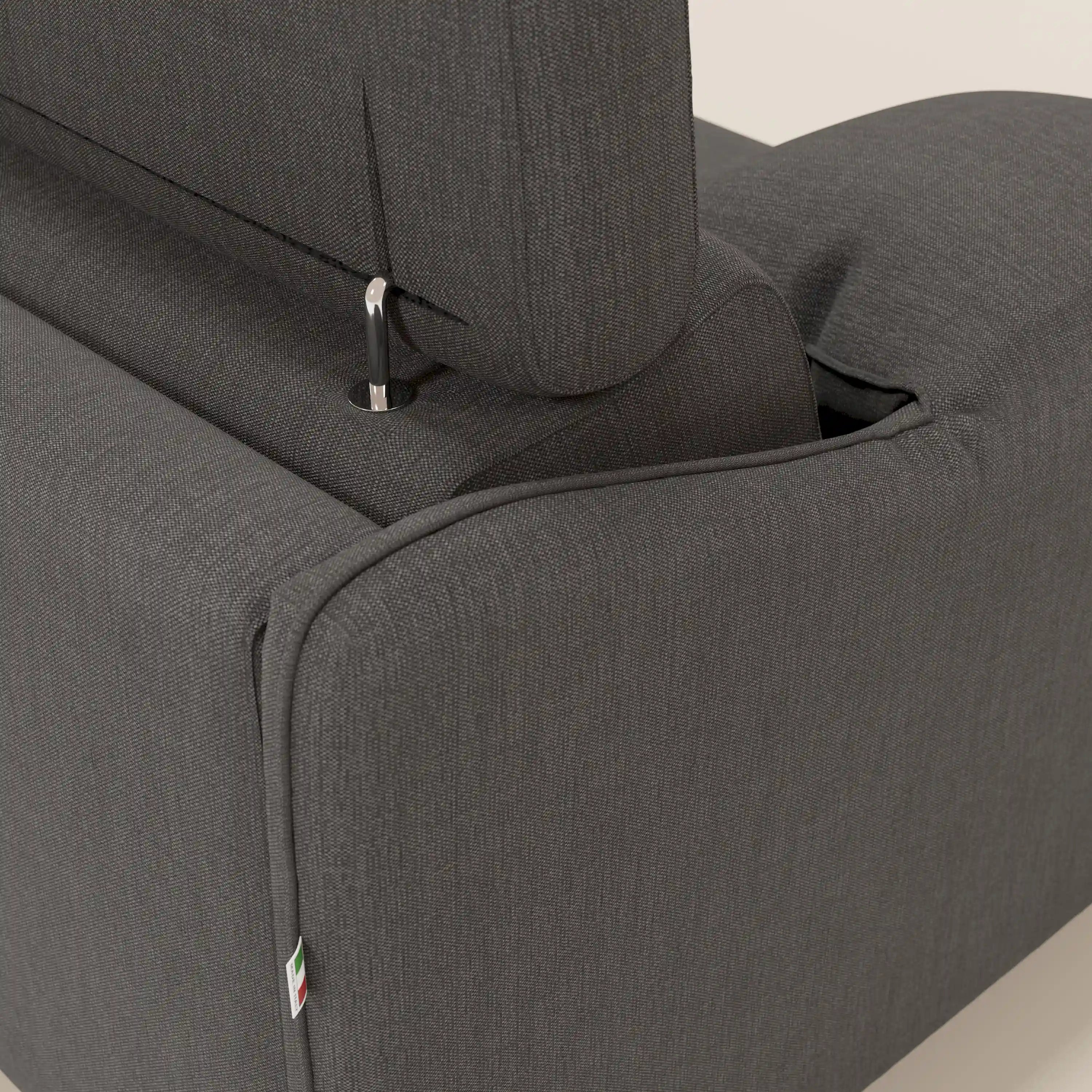 Violetta Divano Letto Angolare con Penisola contenitore, Poggiatesta e Materasso Alto H18 in tessuto impermeabile T13 - divani.store