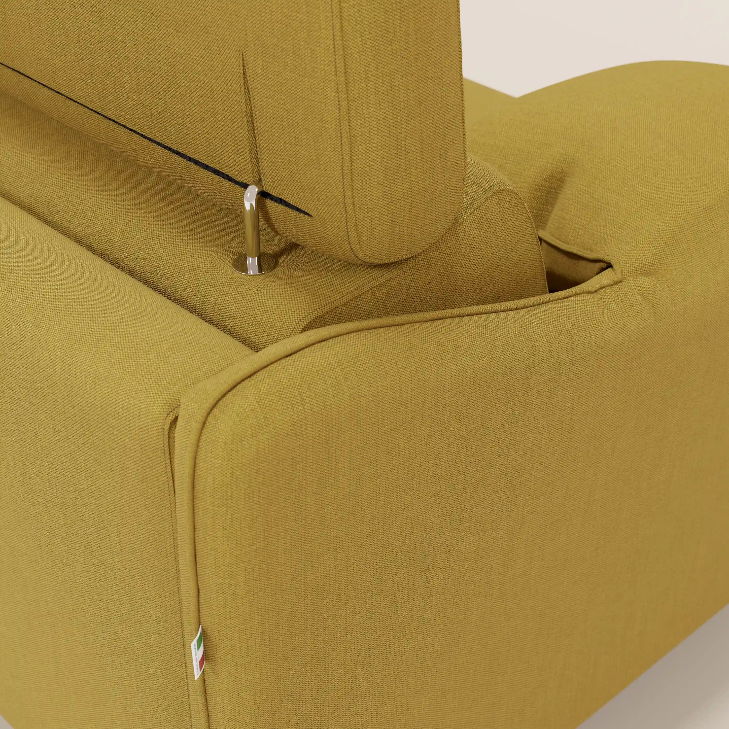 Violetta Divano Letto Angolare con Penisola contenitore, Poggiatesta e Materasso Alto H18 in tessuto impermeabile T13 - divani.store