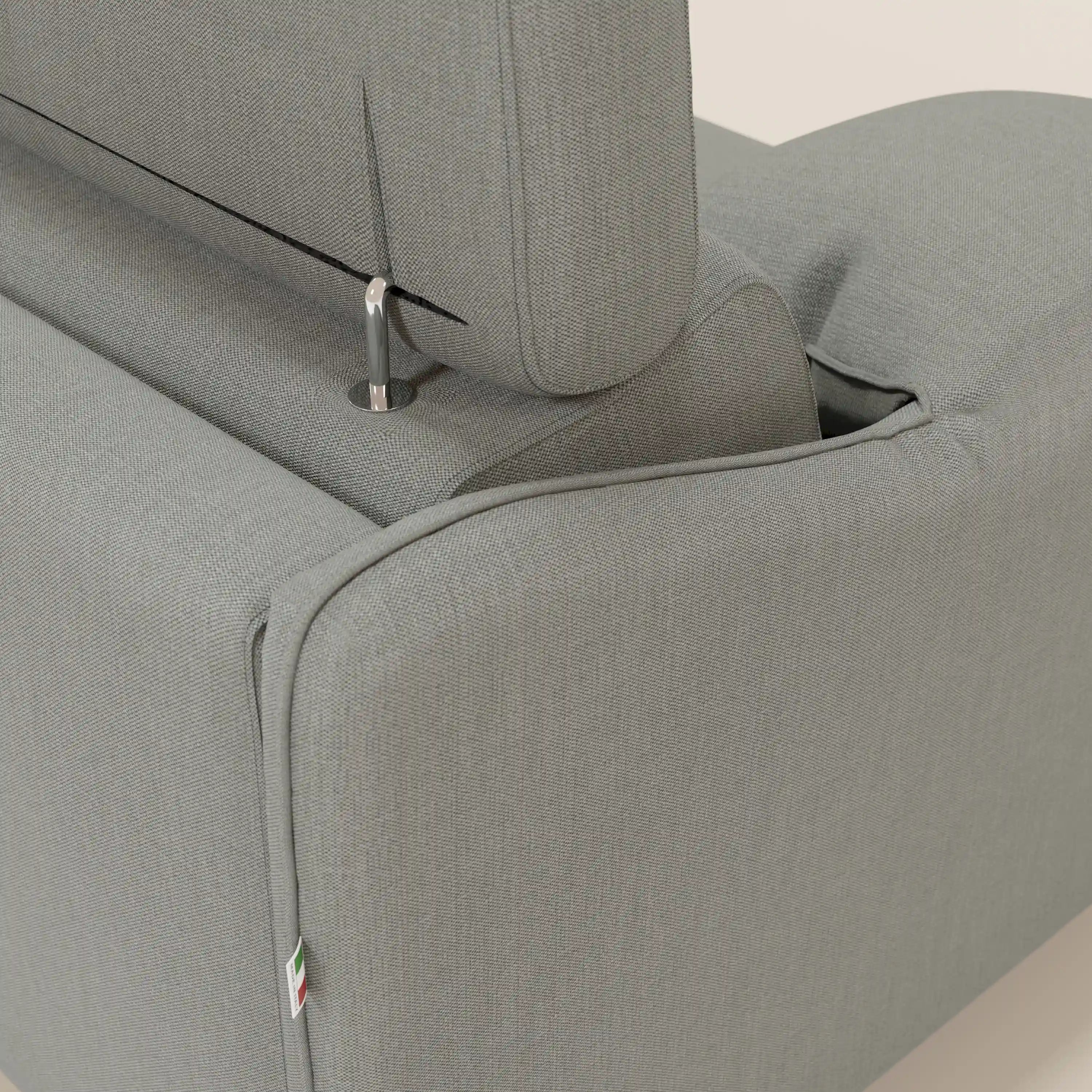 Violetta Divano Letto Angolare con Penisola contenitore, Poggiatesta e Materasso Alto H18 in tessuto impermeabile T13 - divani.store