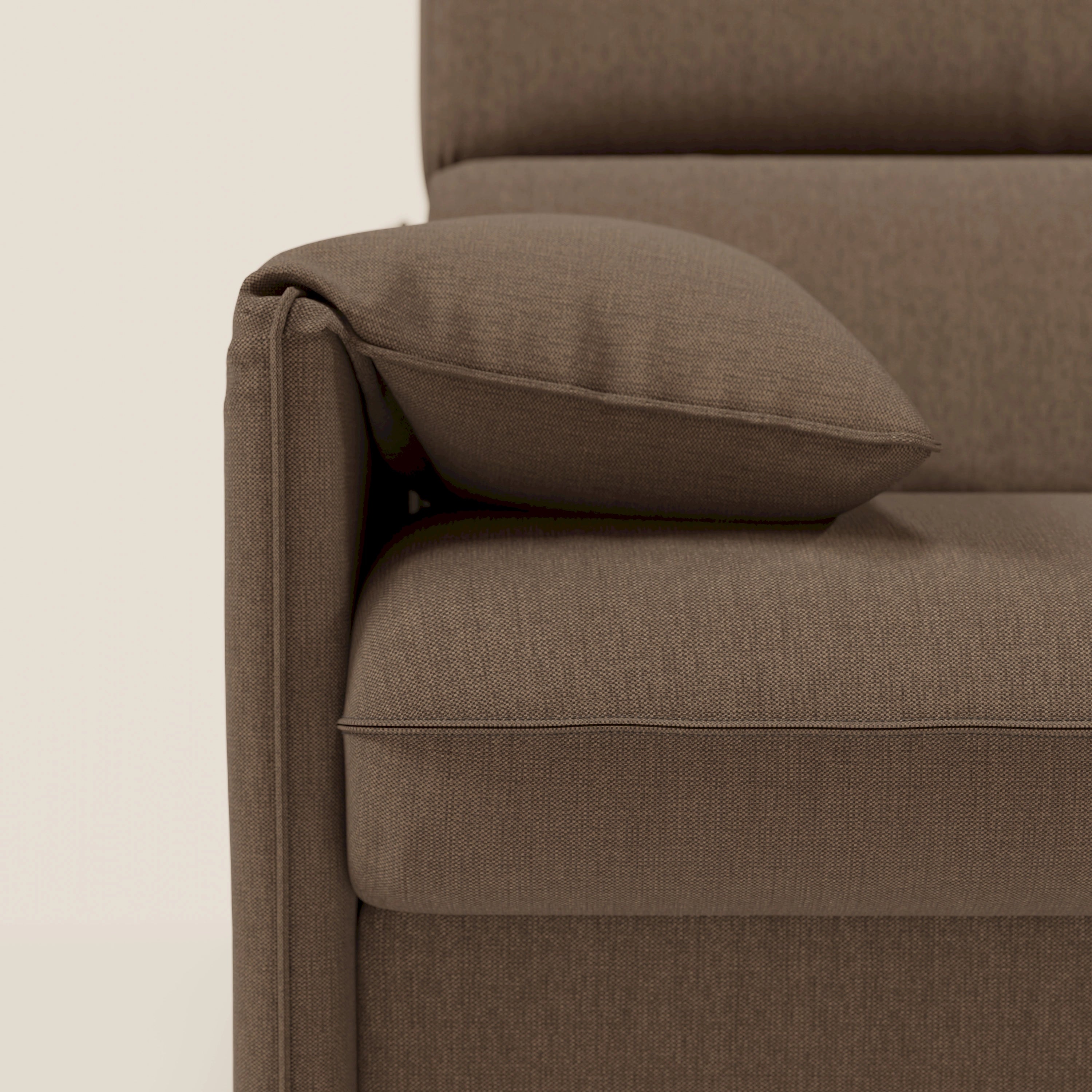 Violetta Divano Letto Angolare con Penisola contenitore, Poggiatesta e Materasso Alto H18 in tessuto impermeabile T13 - divani.store