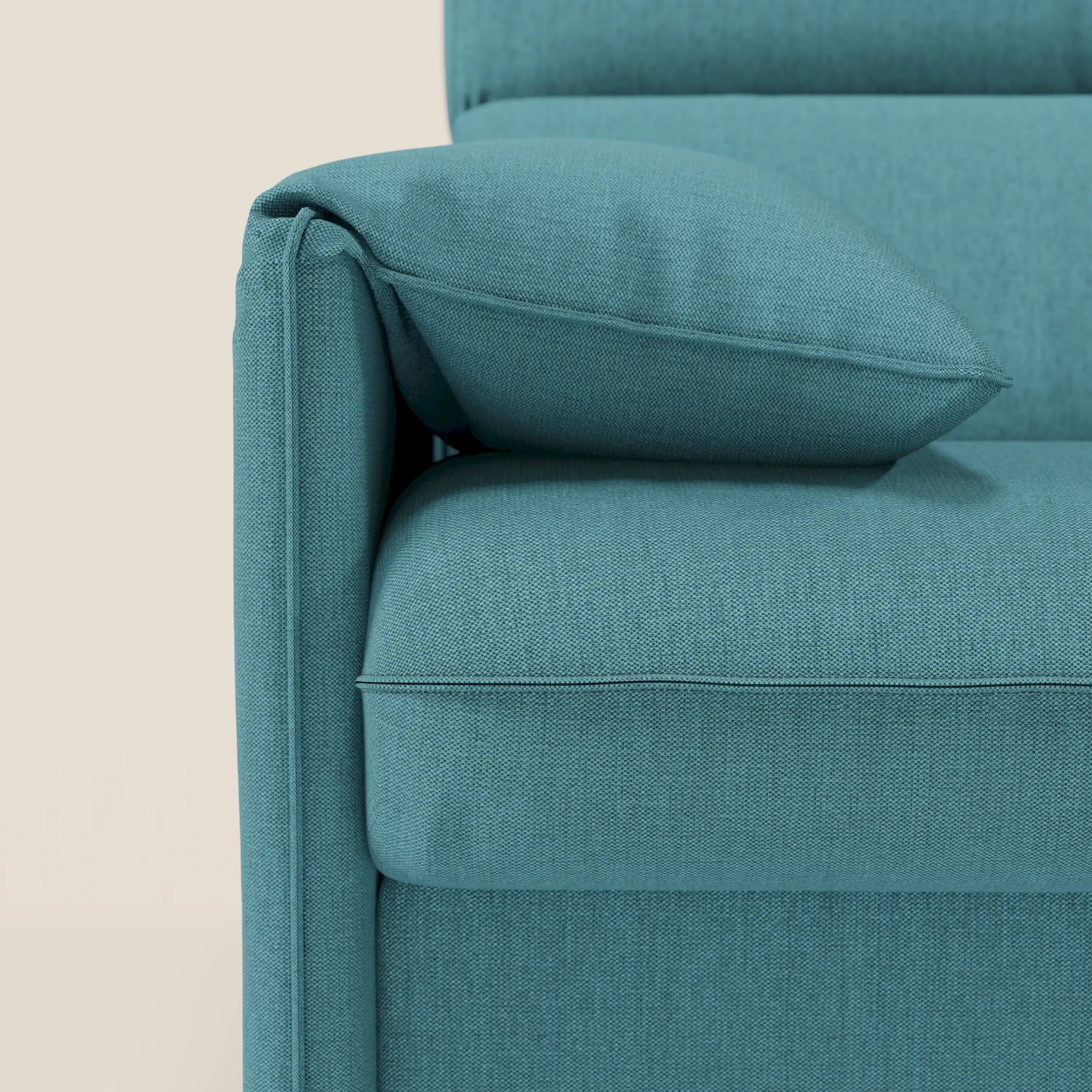 Violetta divano letto materasso H18 cm - poggiatesta reclinabili e braccioli mobili in tessuto impermeabile T13 - divani.store