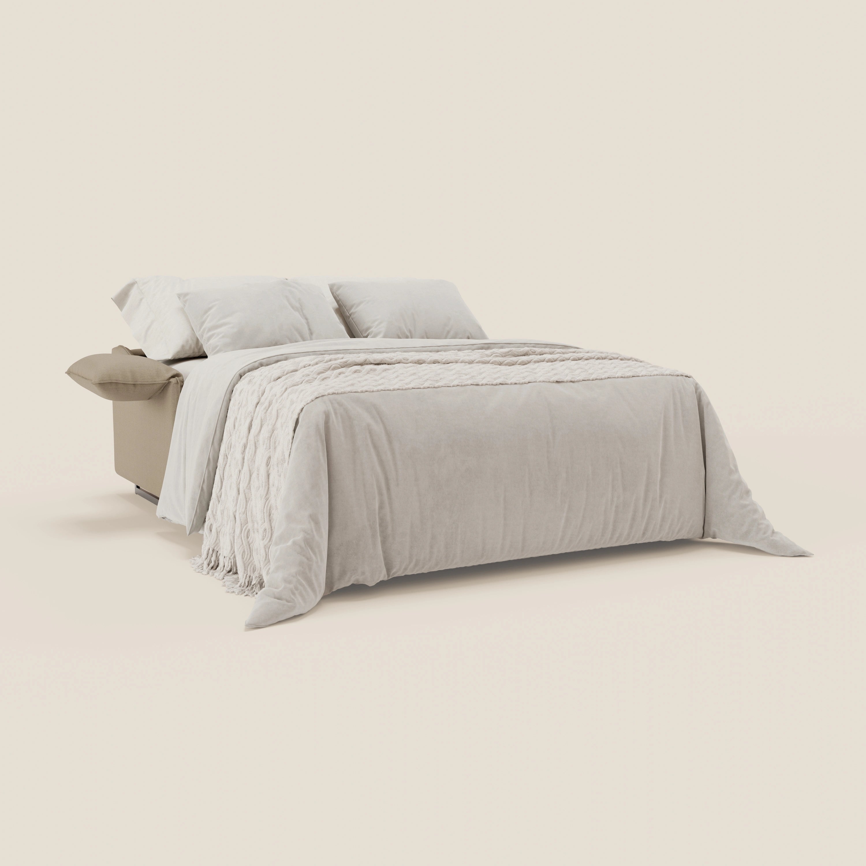 Violetta divano letto materasso H18 cm - poggiatesta reclinabili e braccioli mobili in tessuto impermeabile T13 - divani.store