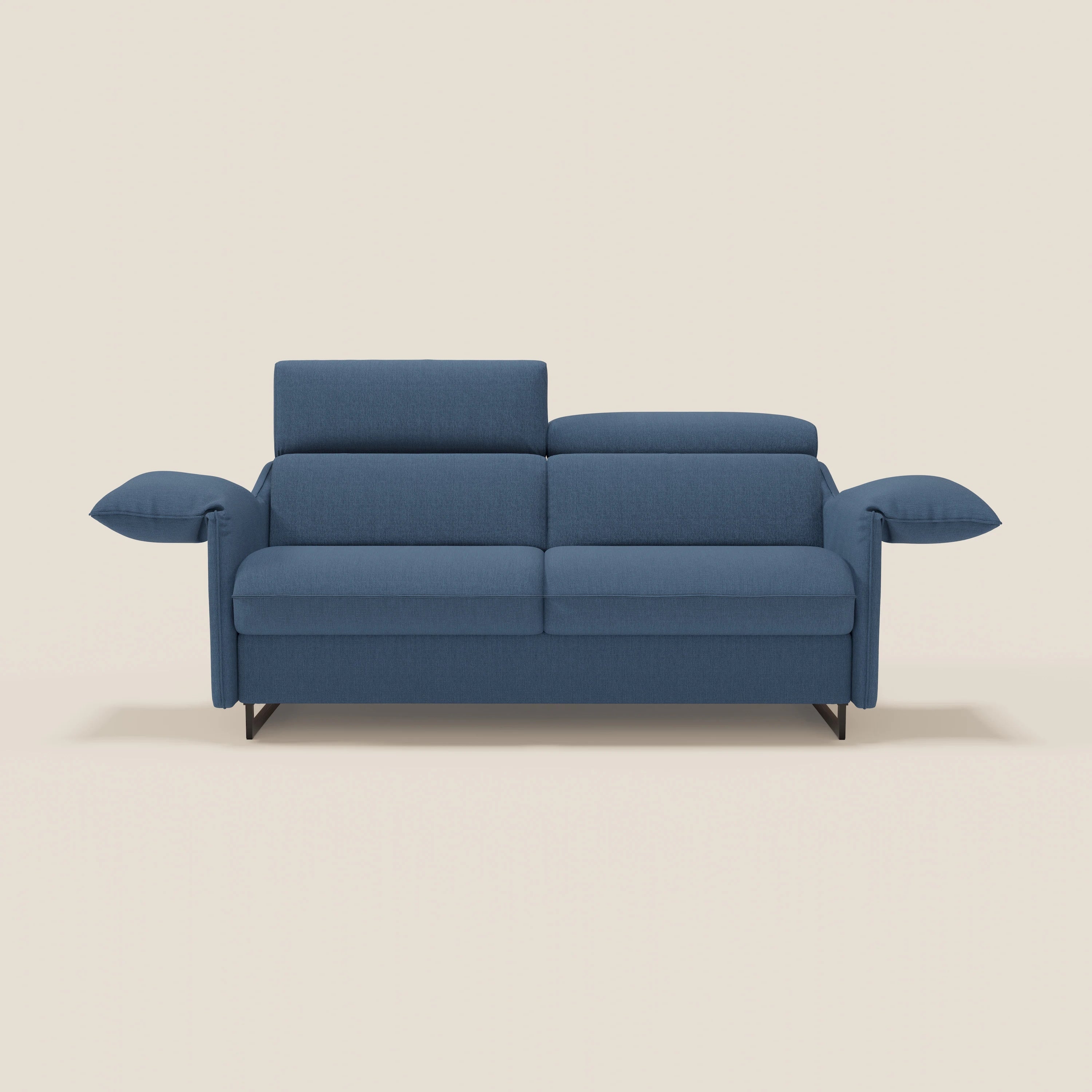 Violetta divano letto materasso H18 cm - poggiatesta reclinabili e braccioli mobili in tessuto impermeabile T13 - divani.store