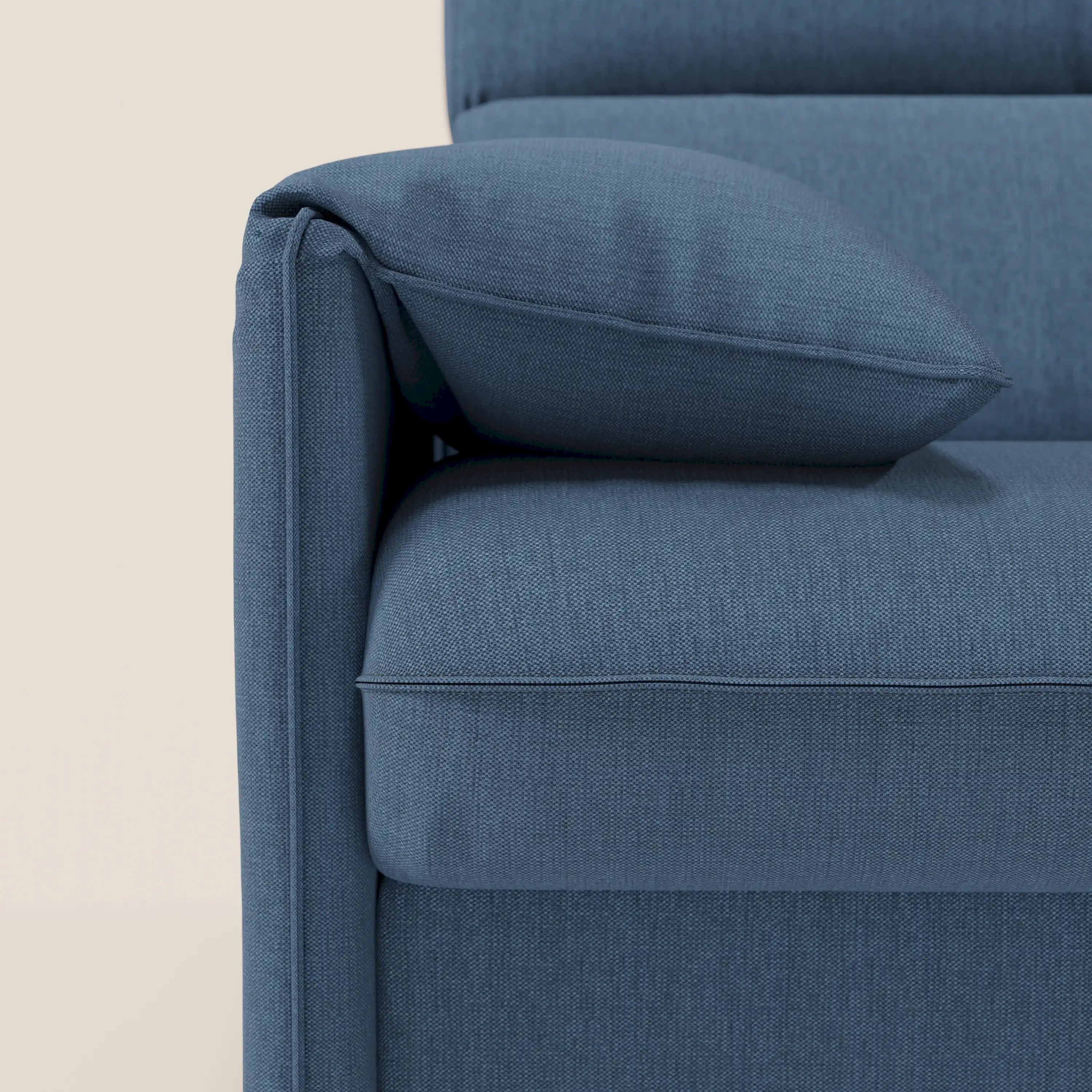 Violetta divano letto materasso H18 cm - poggiatesta reclinabili e braccioli mobili in tessuto impermeabile T13 - divani.store