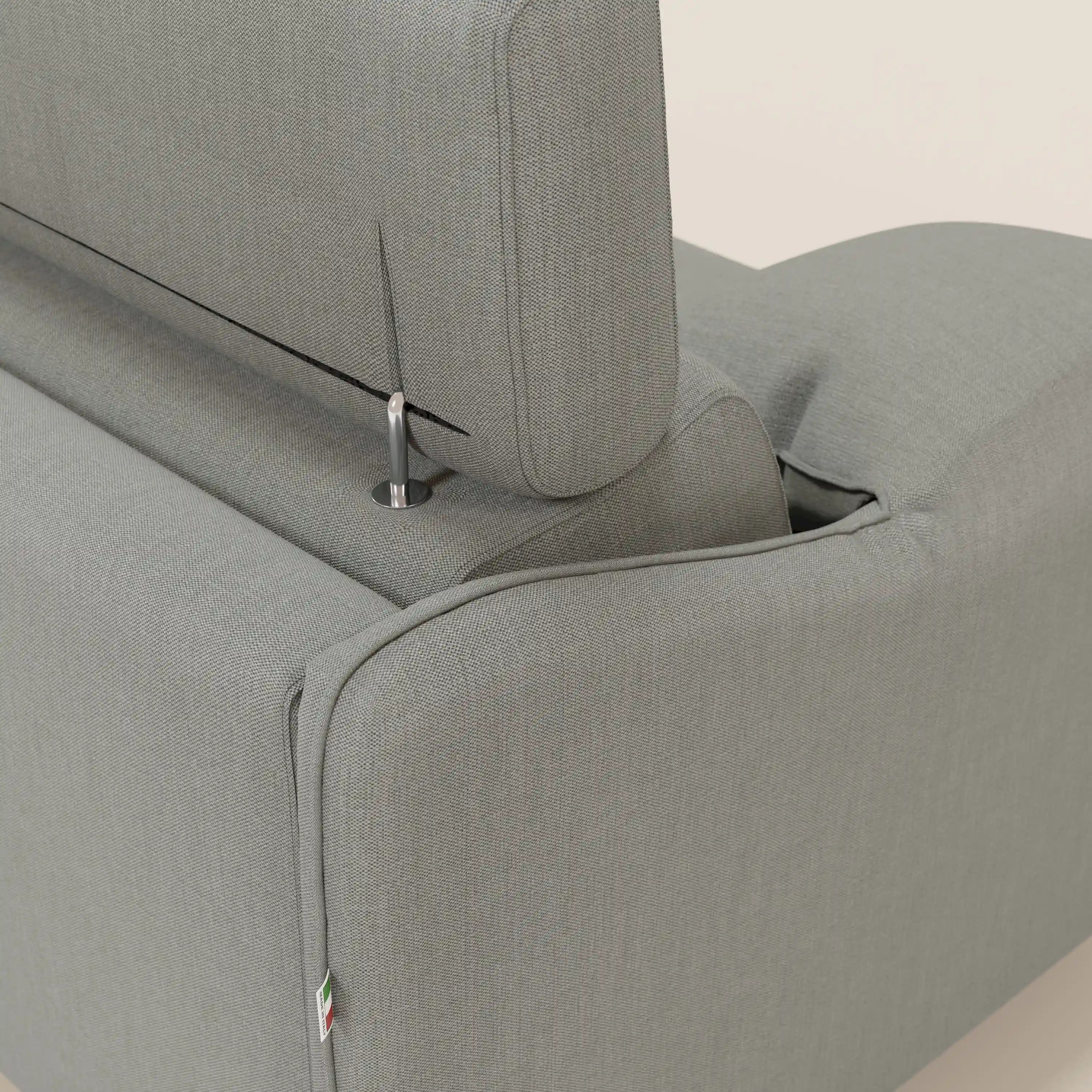 Violetta divano letto materasso H18 cm - poggiatesta reclinabili e braccioli mobili in tessuto impermeabile T13 - divani.store