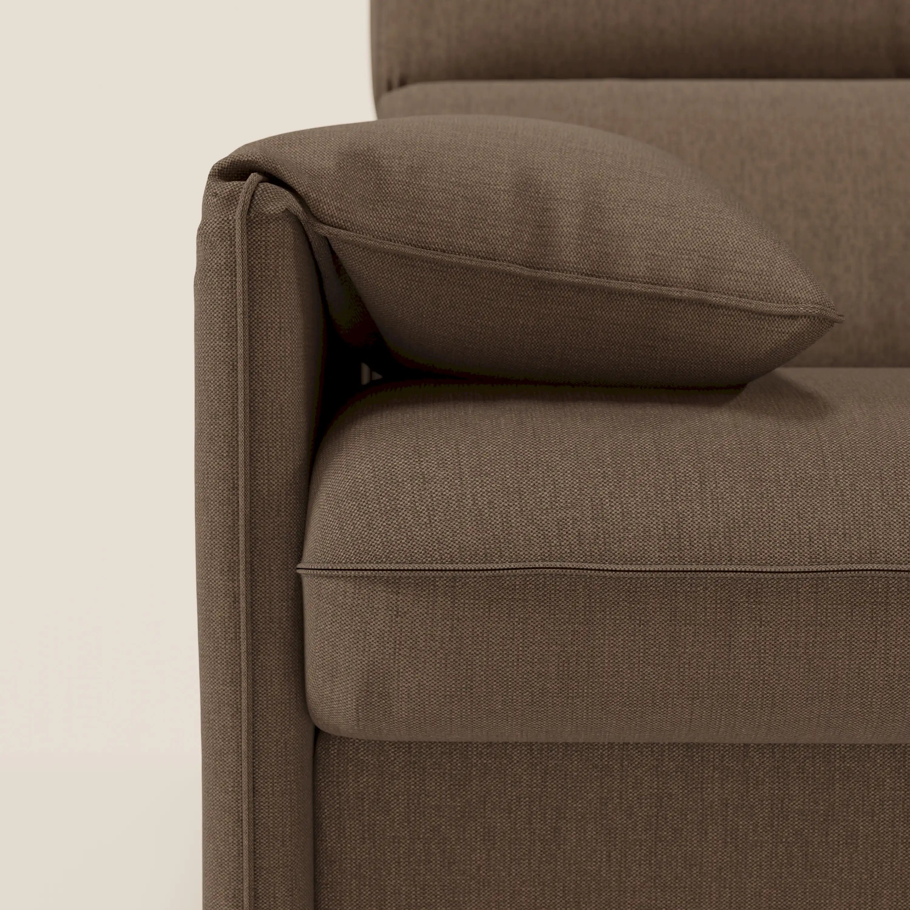 Violetta divano letto materasso H18 cm - poggiatesta reclinabili e braccioli mobili in tessuto impermeabile T13 - divani.store