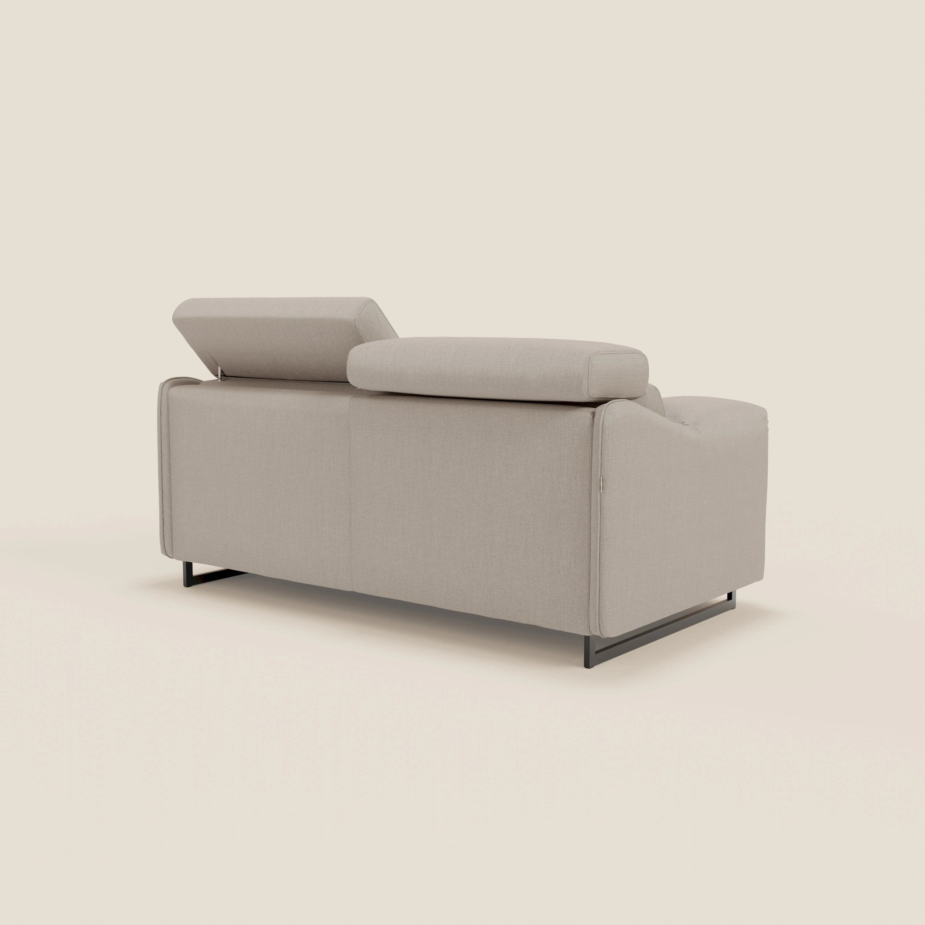 Violetta divano letto materasso H18 cm - poggiatesta reclinabili e braccioli mobili in tessuto impermeabile T13 - divani.store