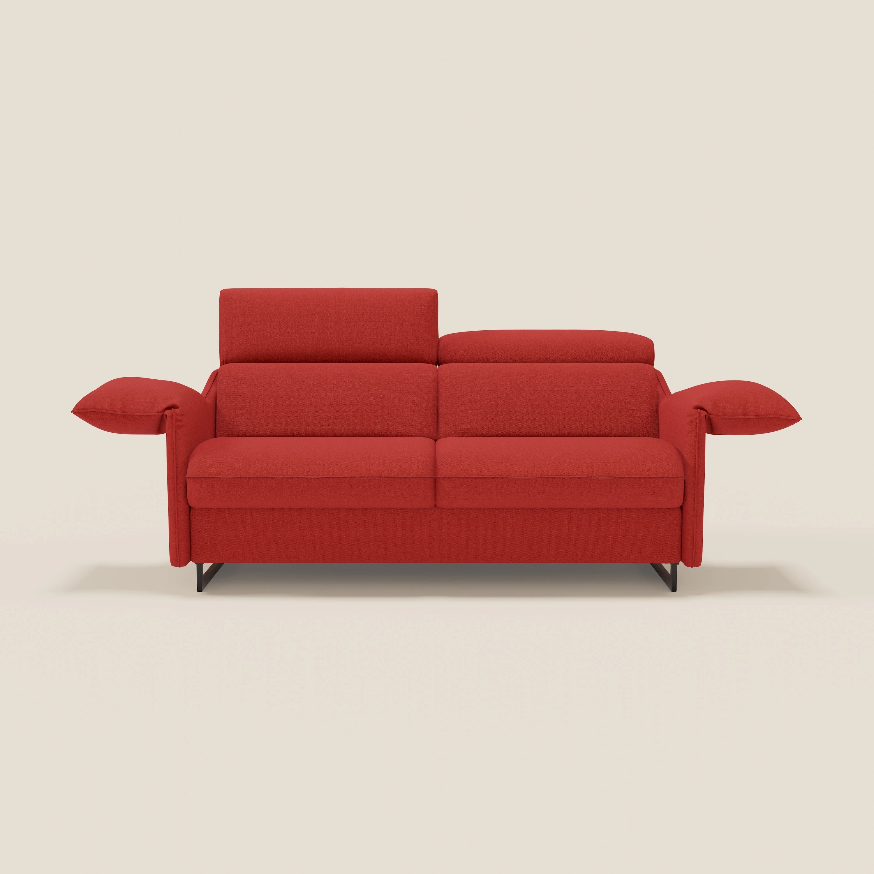 Violetta divano letto materasso H18 cm - poggiatesta reclinabili e braccioli mobili in tessuto impermeabile T13 - divani.store