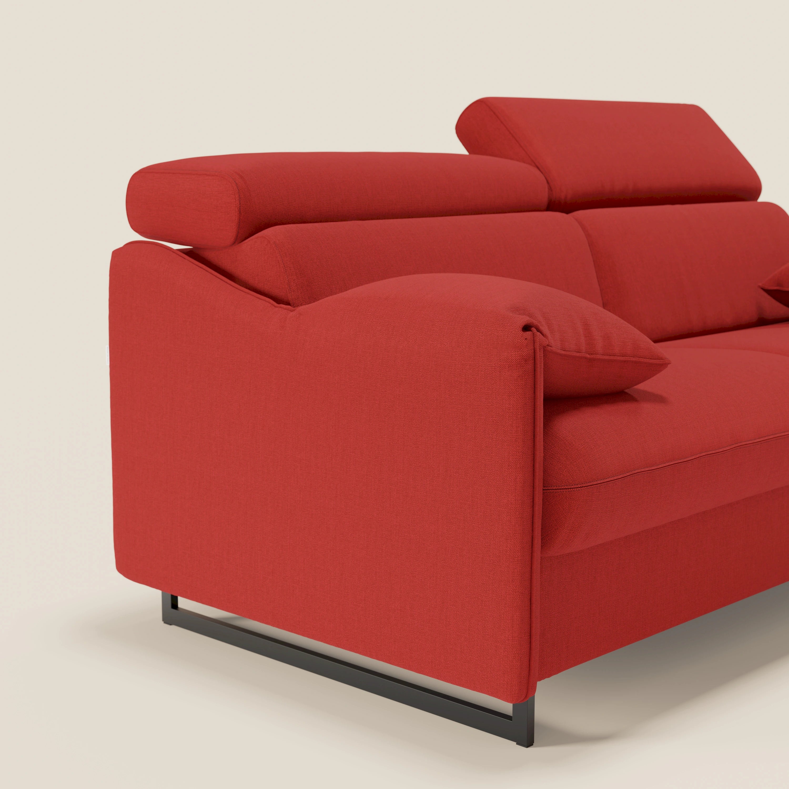 Violetta divano letto materasso H18 cm - poggiatesta reclinabili e braccioli mobili in tessuto impermeabile T13 - divani.store