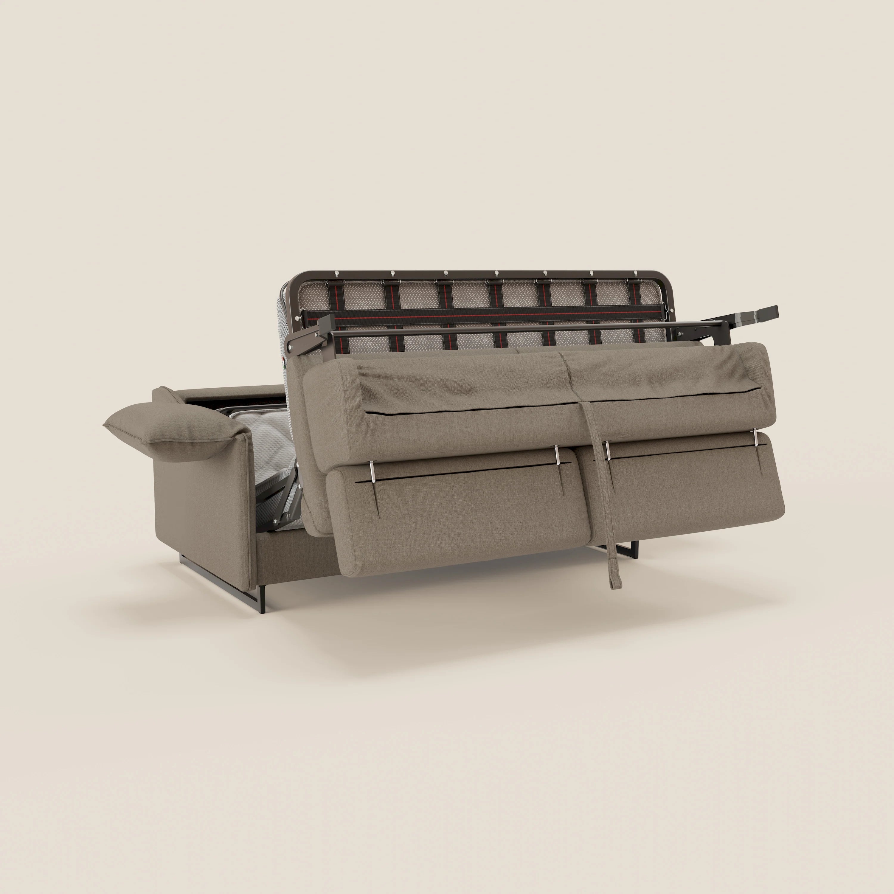 Violetta divano letto materasso H18 cm - poggiatesta reclinabili e braccioli mobili in tessuto impermeabile T13 - divani.store