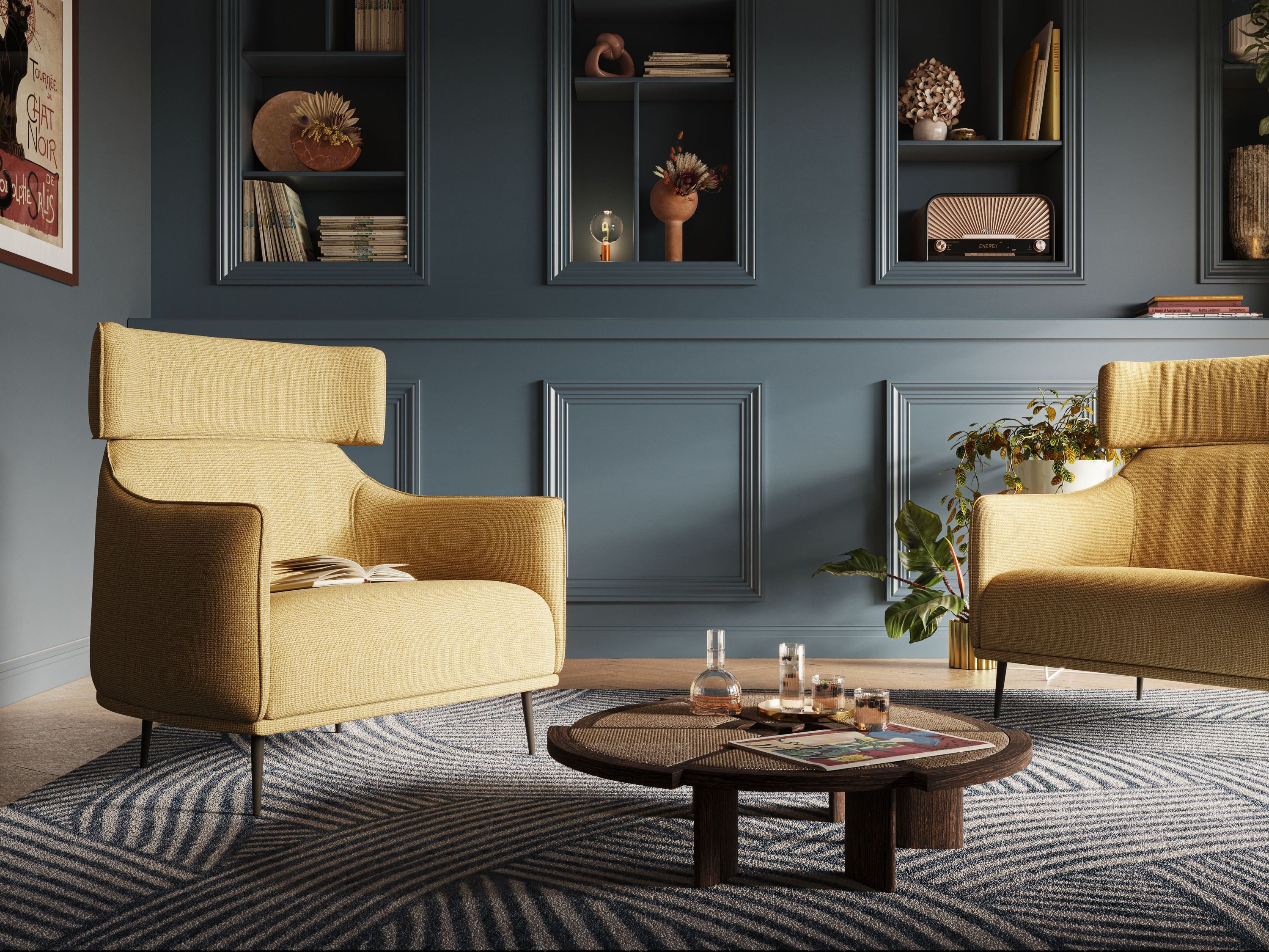 Zelda Poltroncina dal design moderno in morbido tessuto impermeabile T06 verde - divani.store