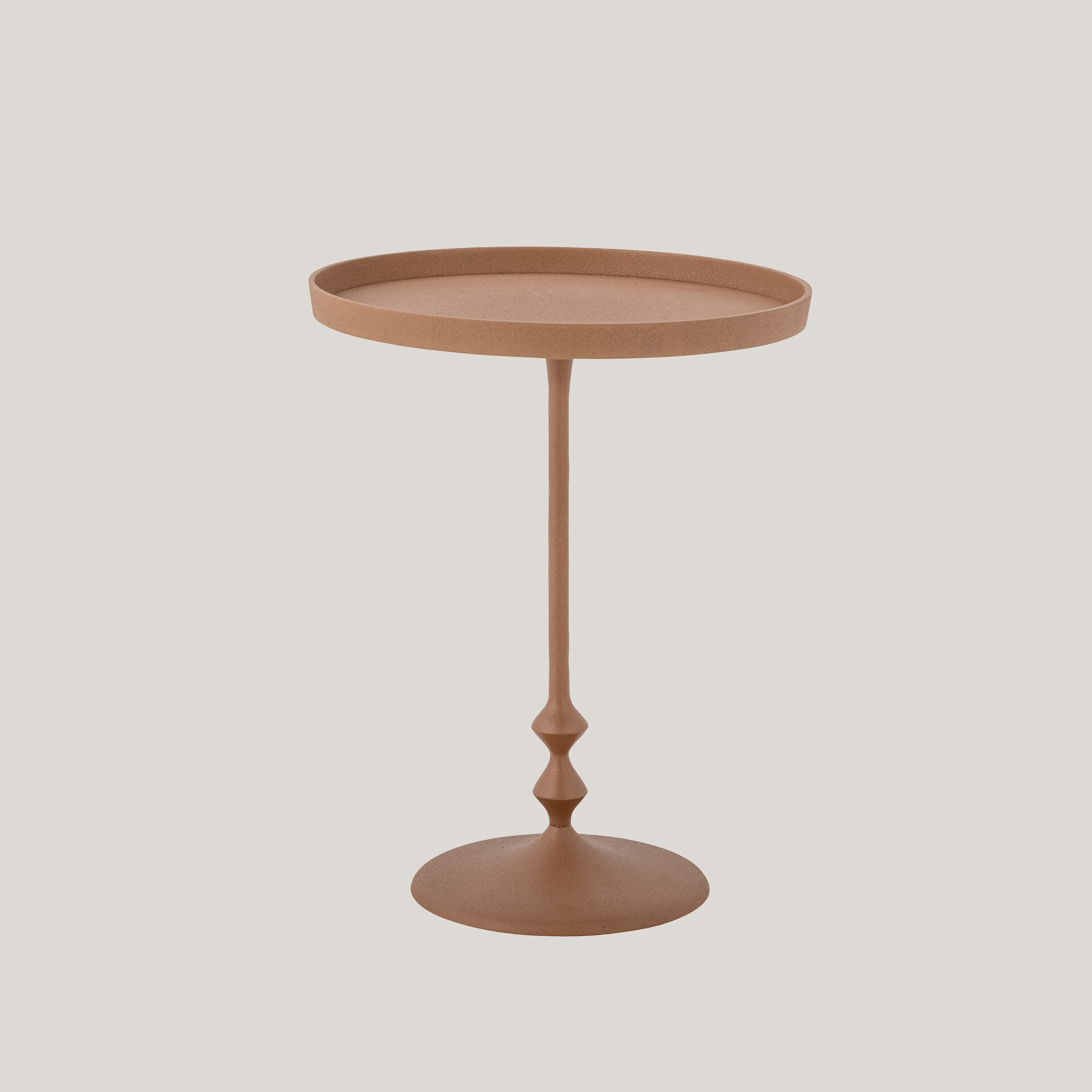 Anjou tavolino da appoggio elegante in metallo arancio - divani.store