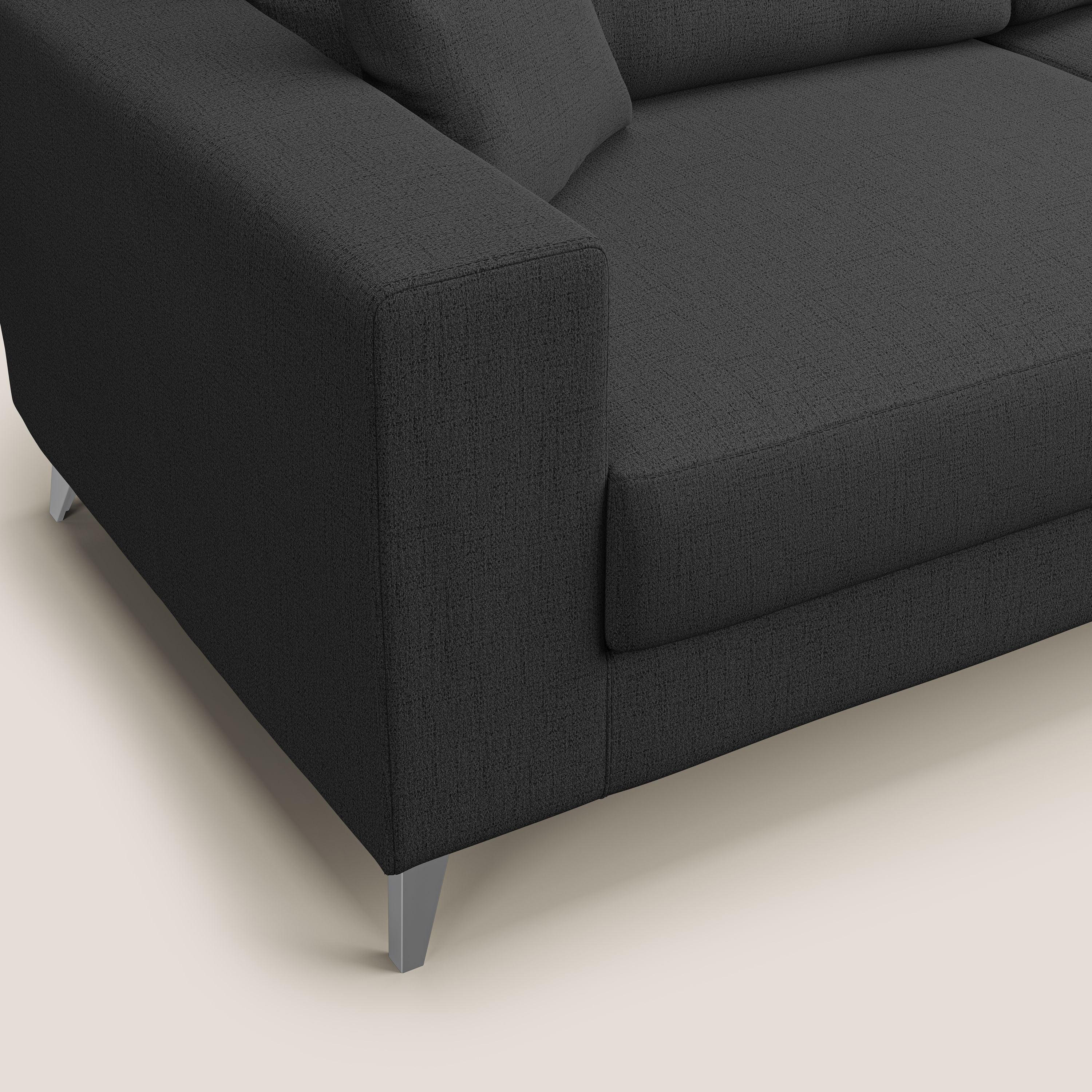 Michael Divano in tessuto impermeabile antimacchia T03 antracite - divani.store