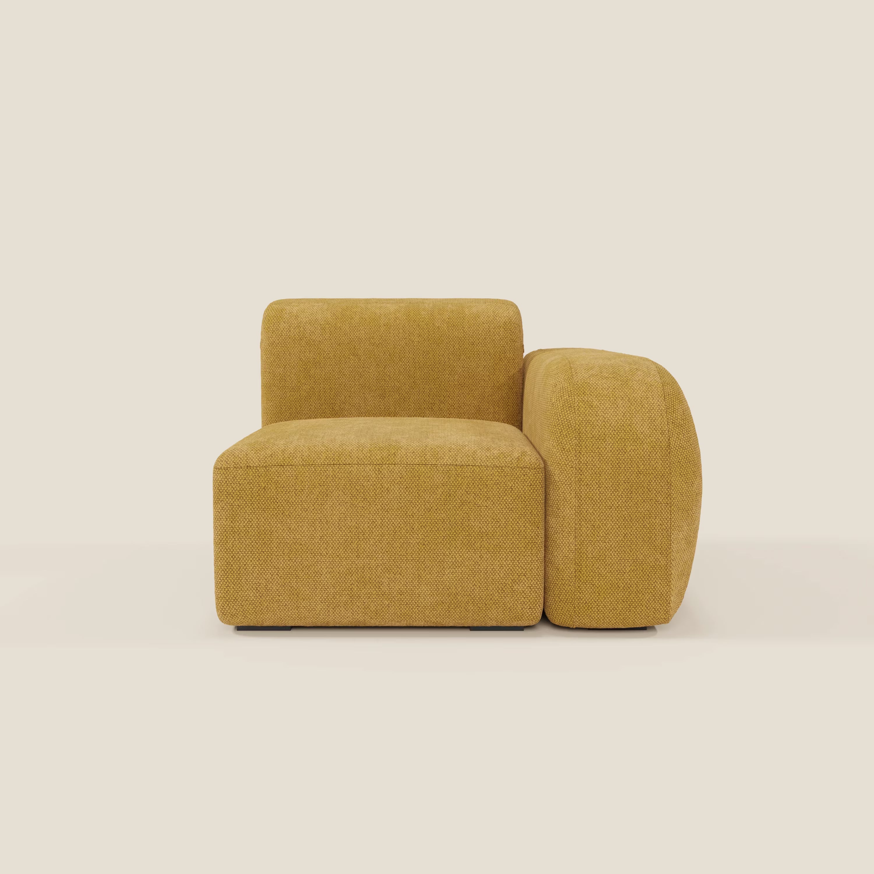 BonBon module terminal 105 cm droit ou gauche - Édition Grande Fratello jaune