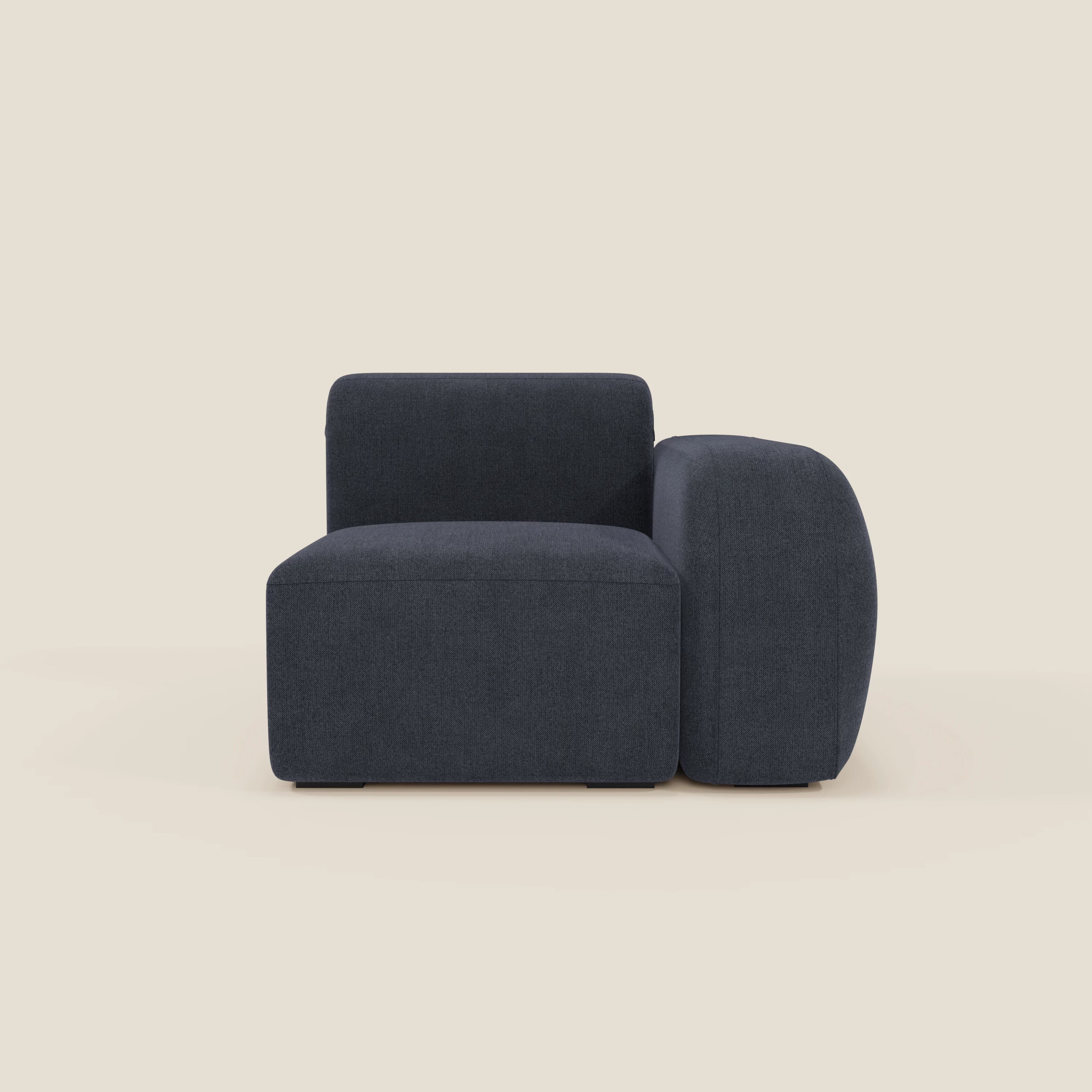 BonBon module terminal 105 cm droit ou gauche - tissu détachable T23 bleu ardoise