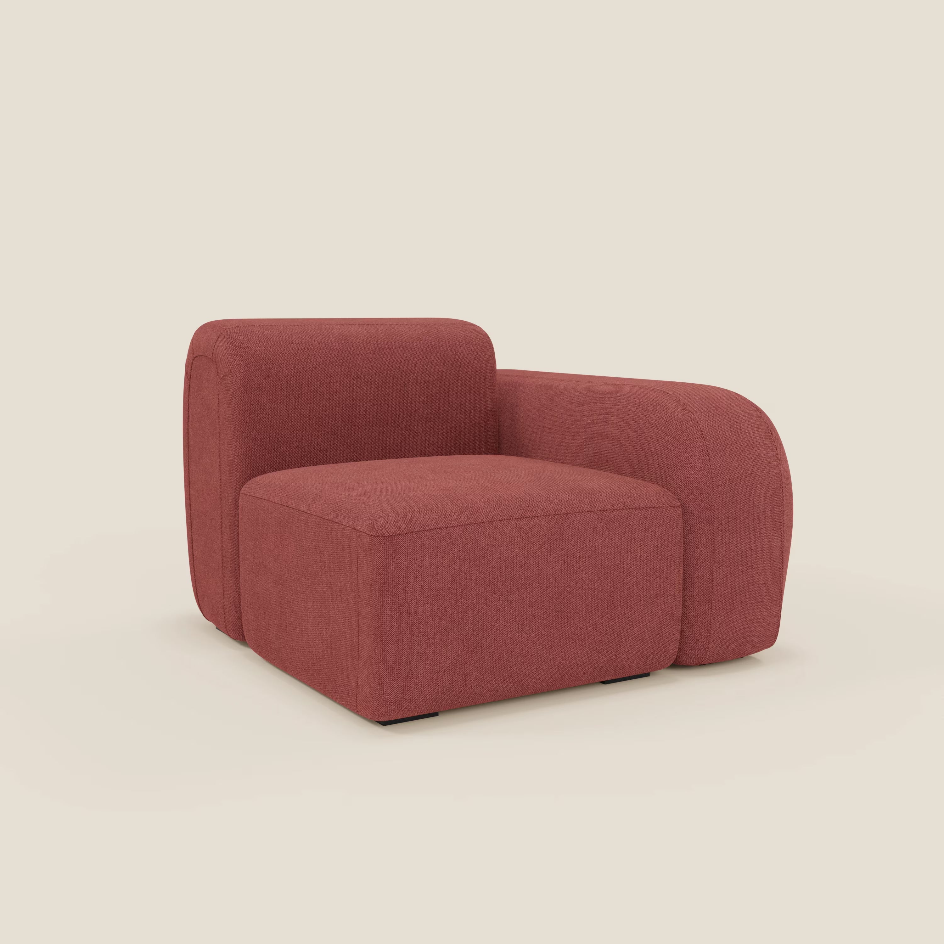 BonBon module terminal 105 cm droit ou gauche - tissu détachable T23 rouge cerise
