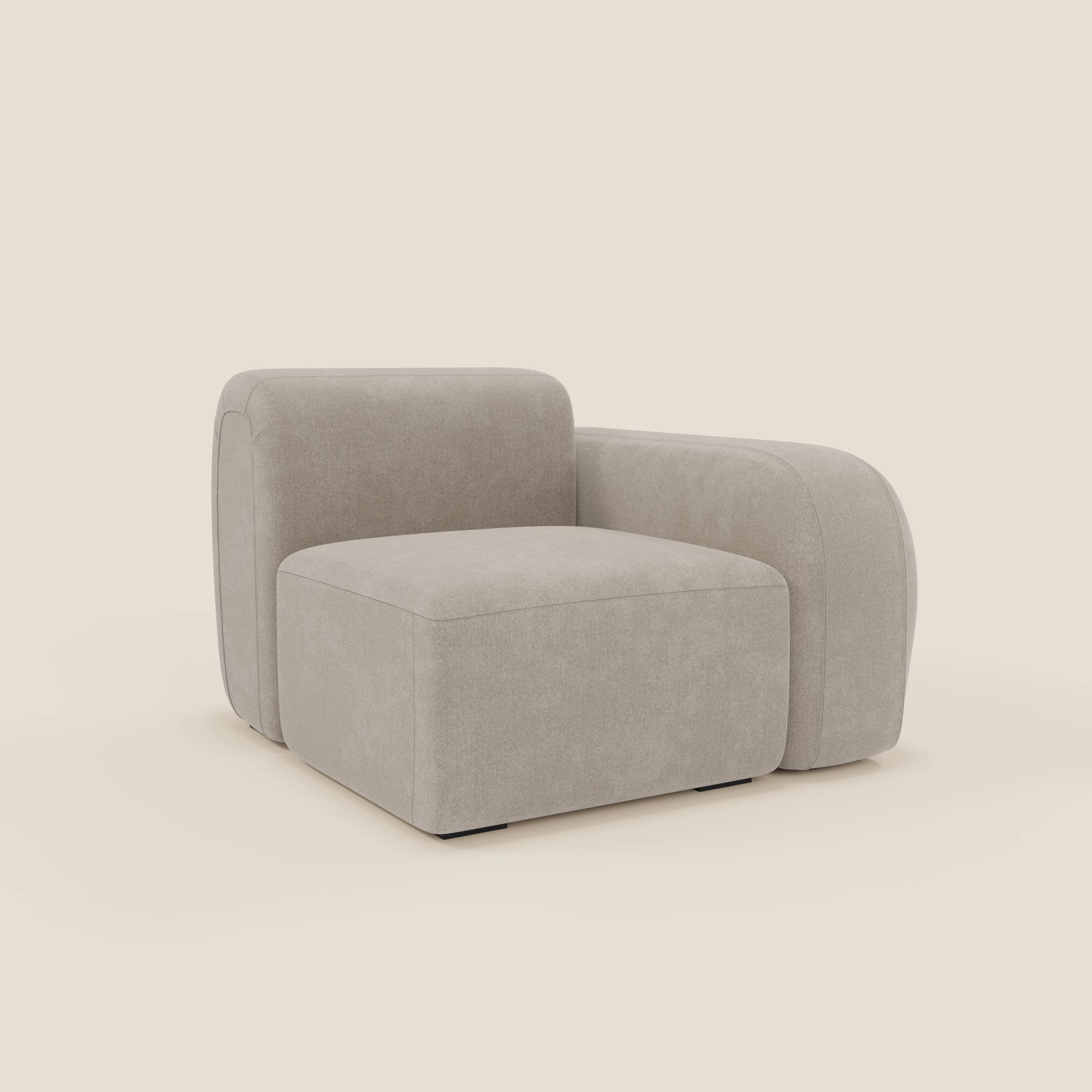 BonBon module terminal 105 cm droit ou gauche - tissu détachable T23 crème