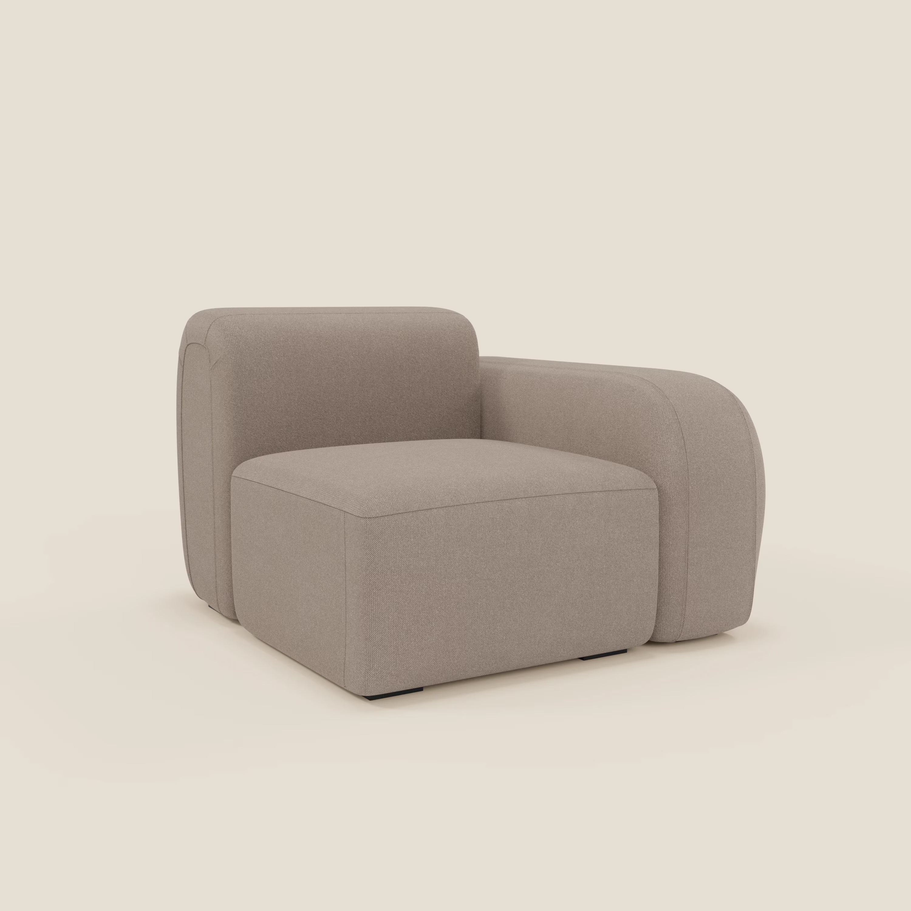 BonBon module terminal 105 cm droit ou gauche - tissu détachable T23 tortora