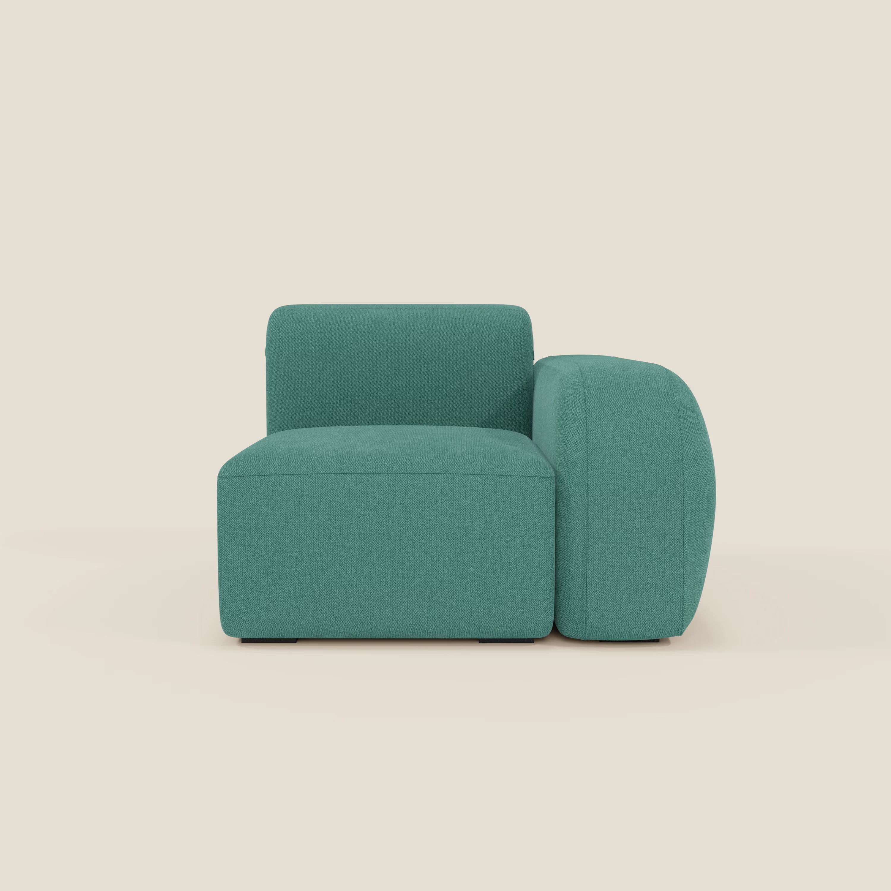 BonBon module terminal 105 cm droit ou gauche - tissu détachable T23 vert aquamarine