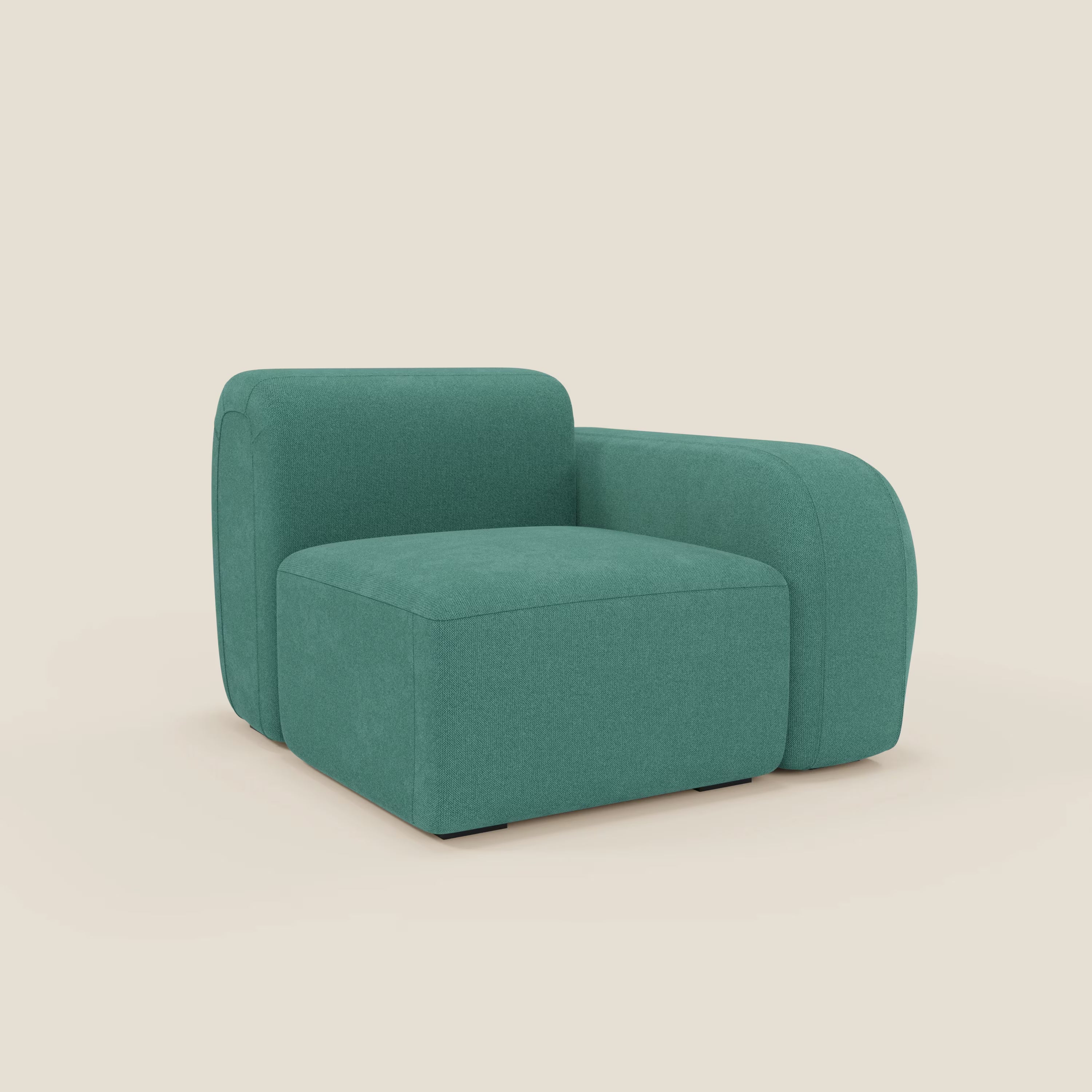 BonBon module terminal 105 cm droit ou gauche - tissu détachable T23 vert aquamarine