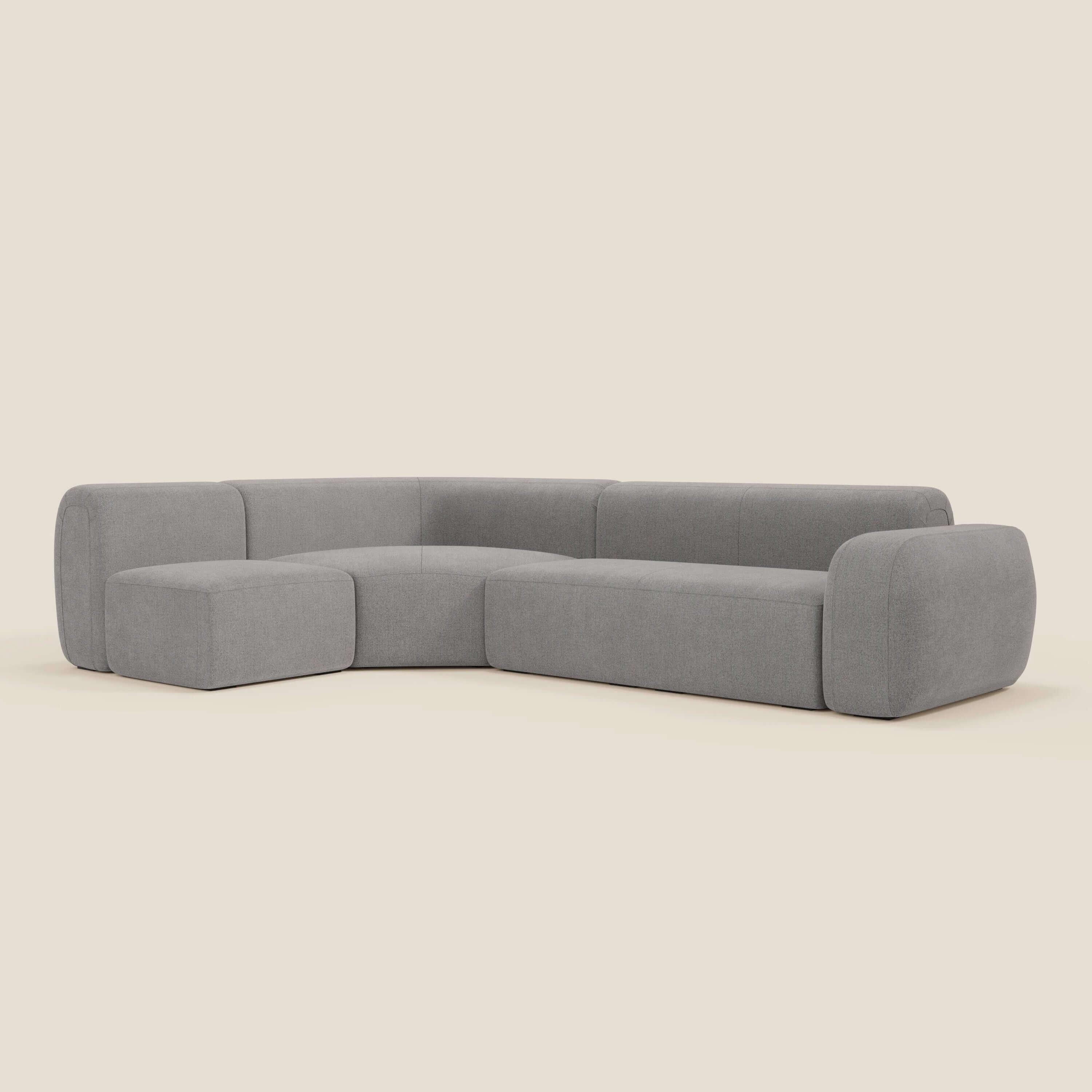 BonBon Canapè d'angle modulable - tissu détachable T23 gris