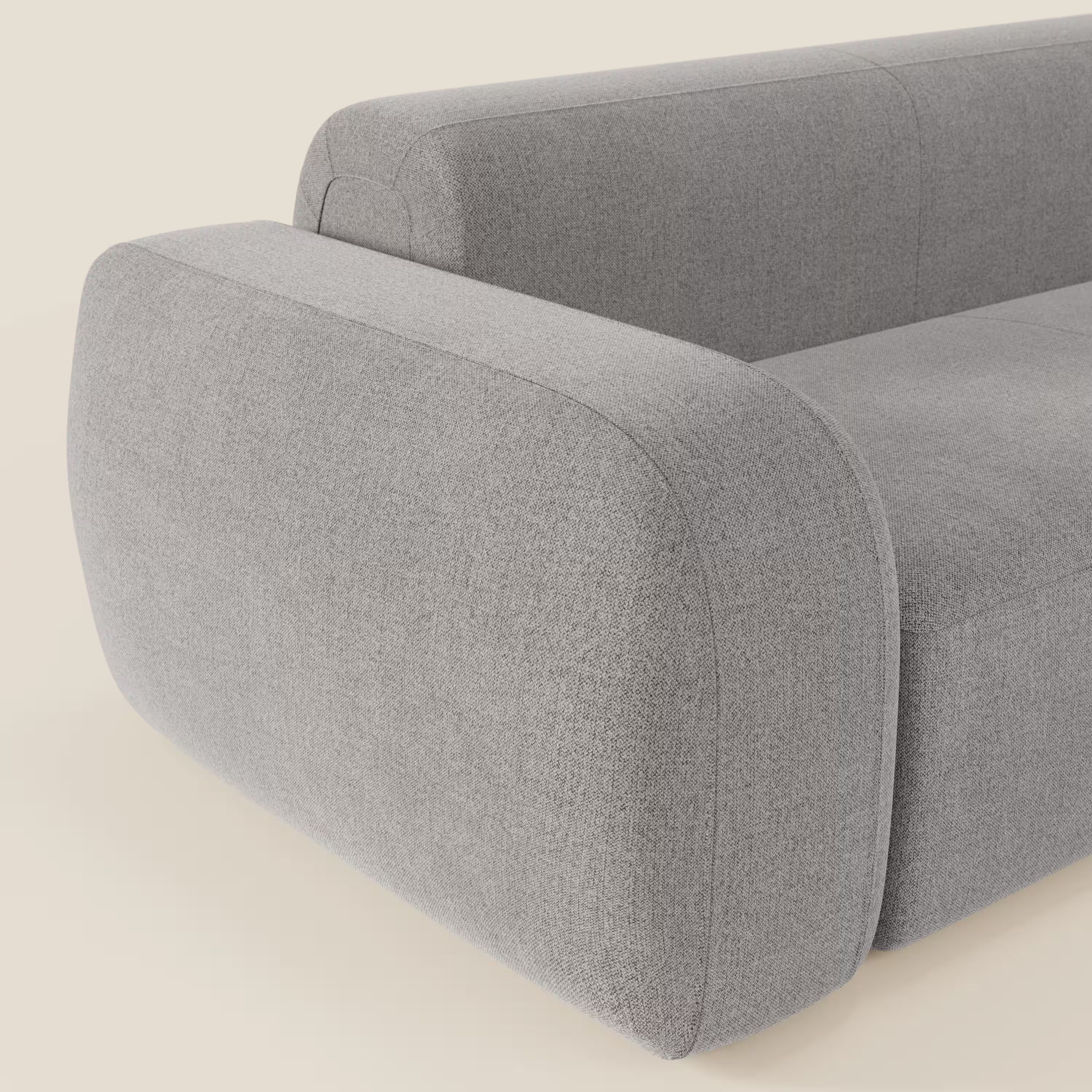 BonBon Canapè d'angle modulable - tissu détachable T23 gris