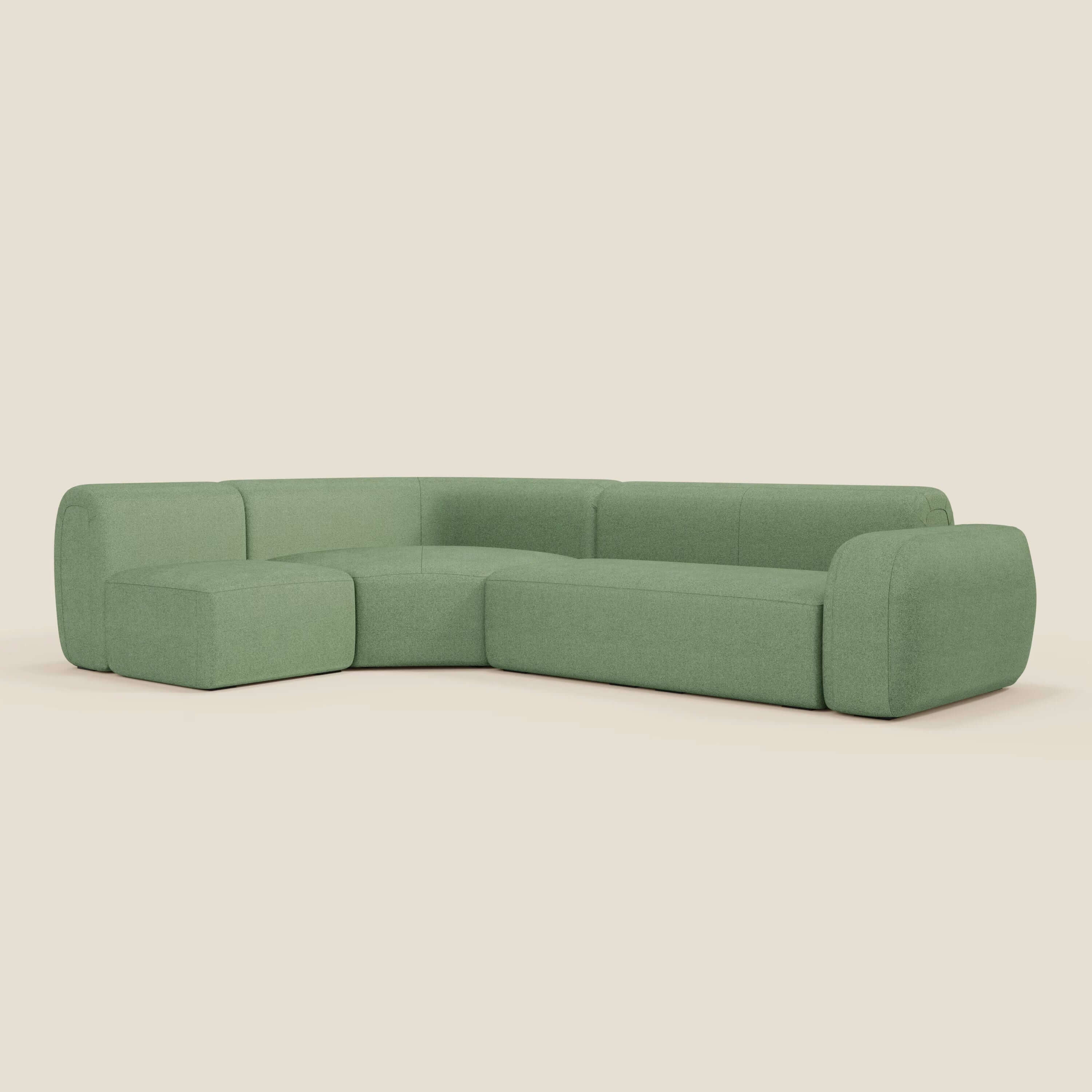 BonBon Canapè d'angle modulable - tissu détachable T23 vert menthe