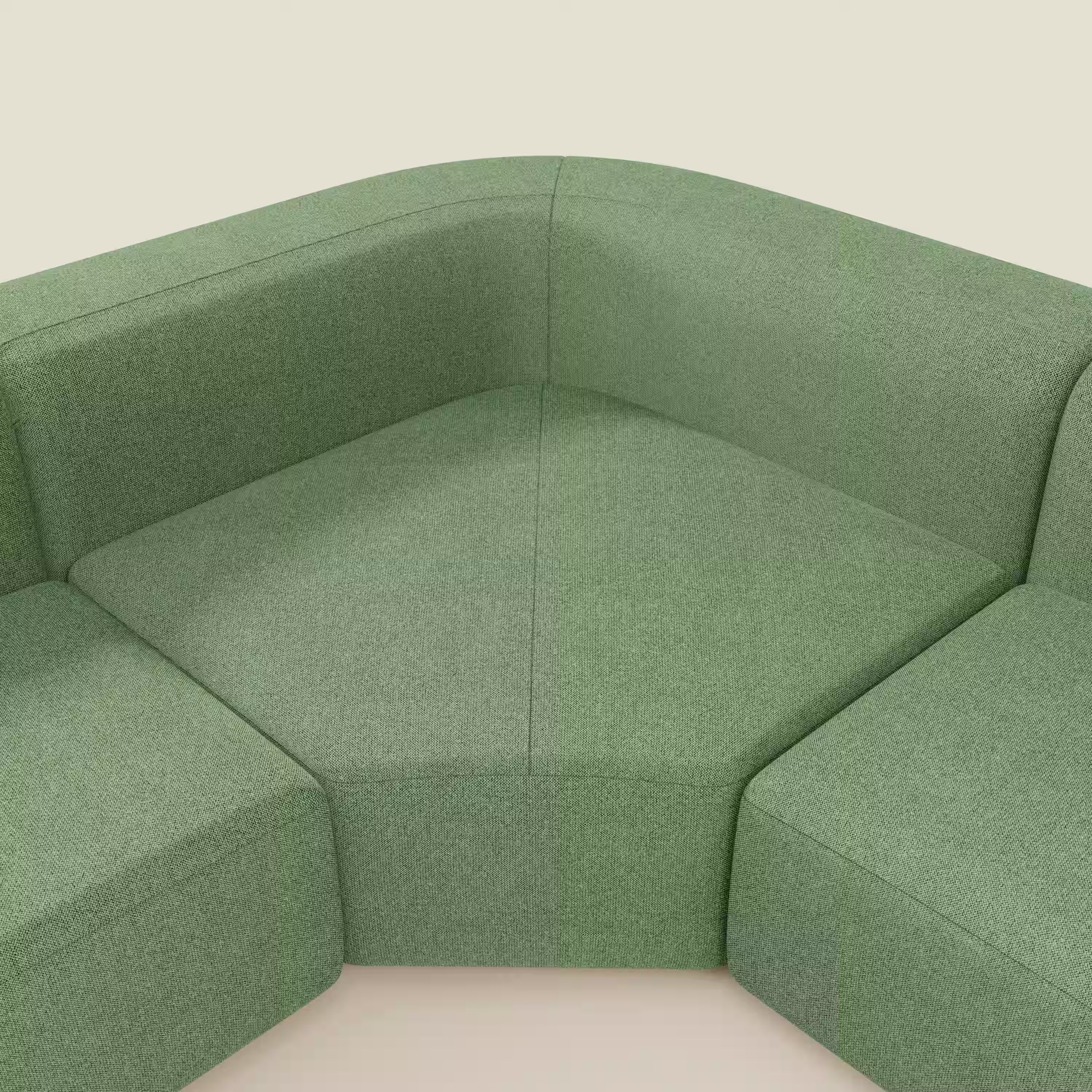 BonBon Canapè d'angle modulable - tissu détachable T23 vert menthe