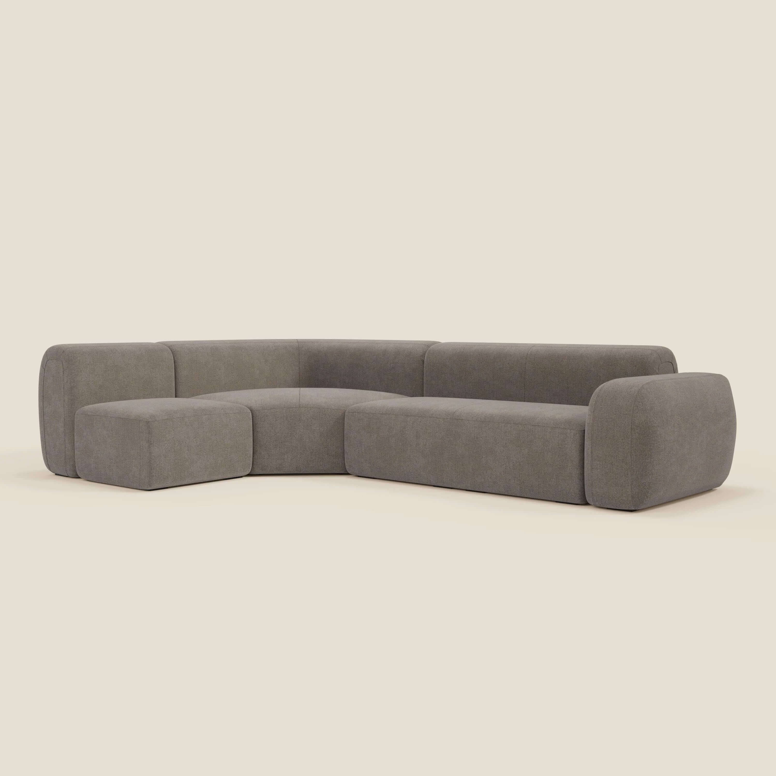 BonBon Canapè d'angle modulable - tissu détachable T23 taupe