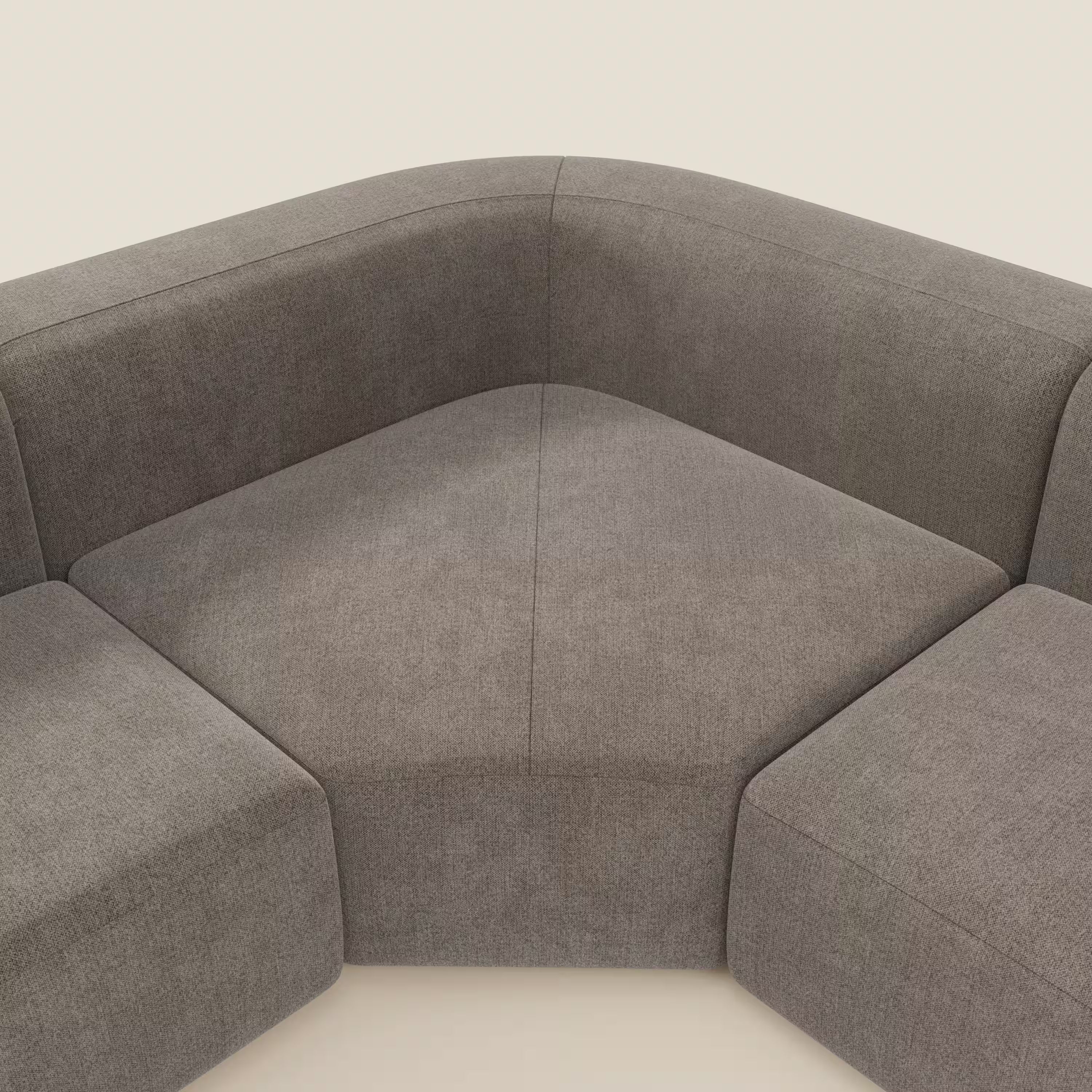 BonBon Canapè d'angle modulable - tissu détachable T23 taupe
