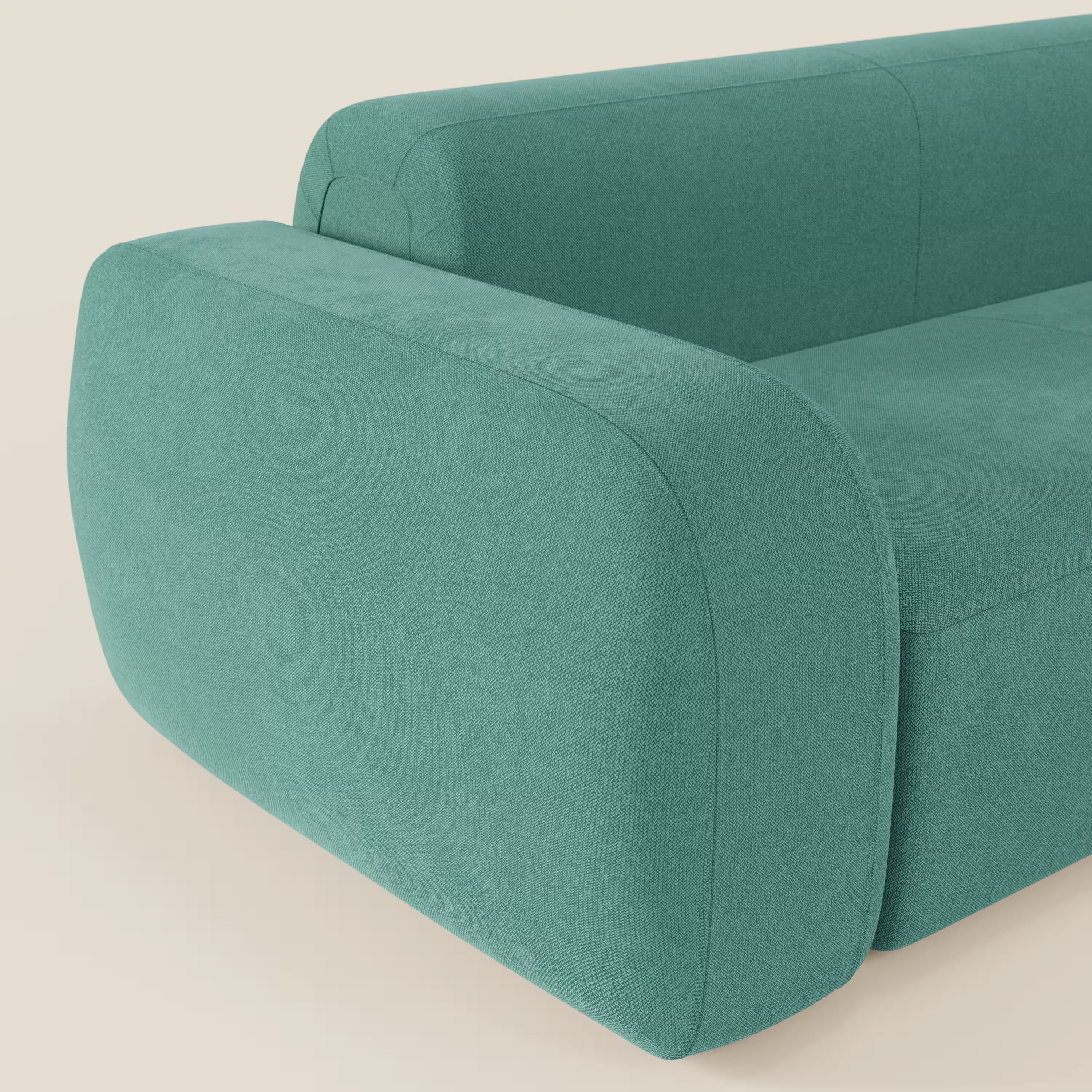 BonBon Canapè d'angle modulable - tissu détachable T23 vert aquamarine