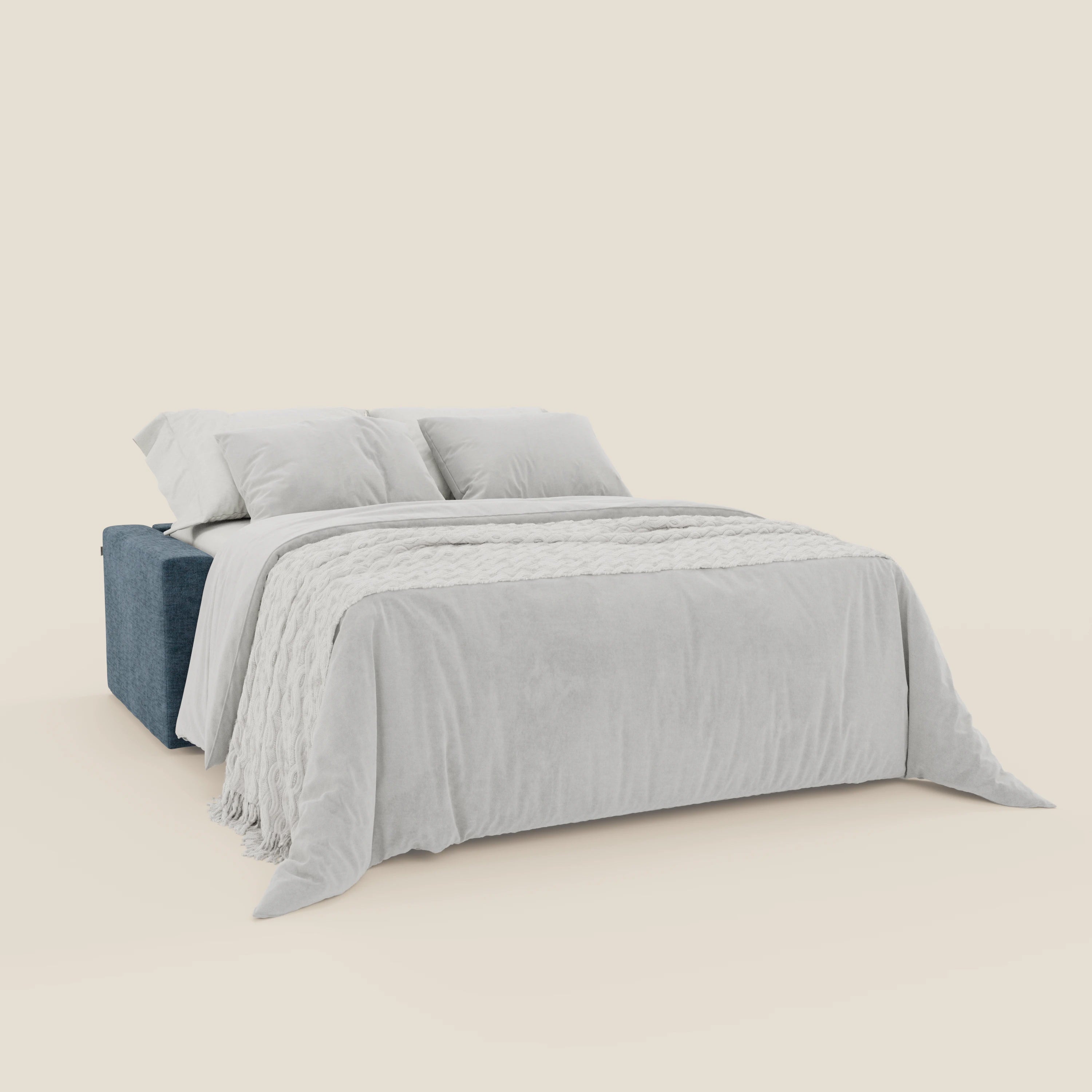 Diomede Canapé convertible en velours easy clean, déhoussable - design moderne et confort en T35