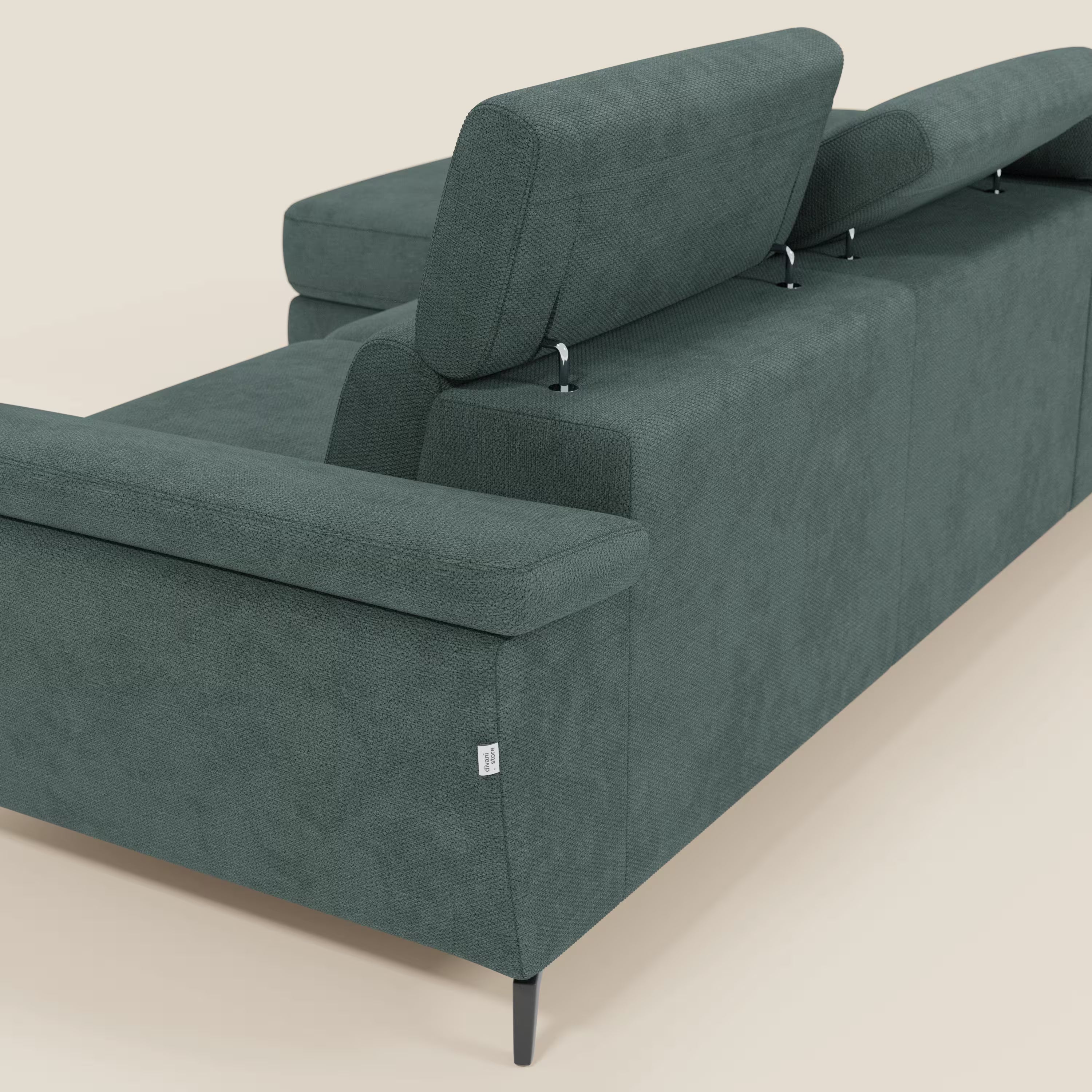 Estro Canapé extractible et chaise longue - têtières inclinables en tissu imperméable T14 vert